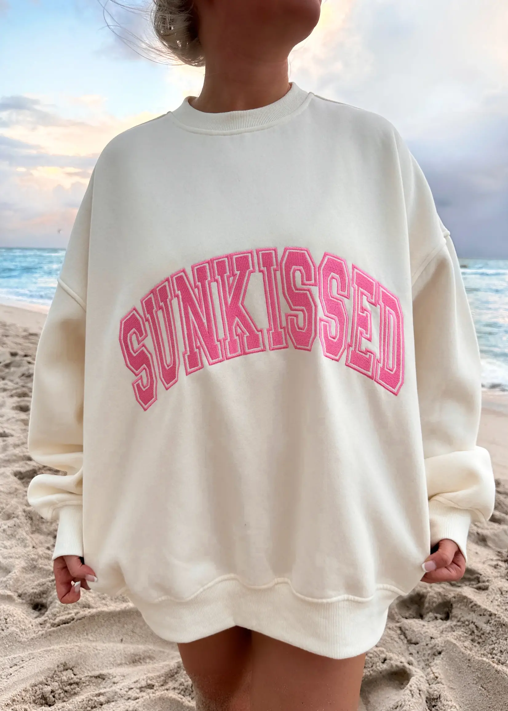Sunkissed Coconut Sunkissed Embroidered Sweatshirt
