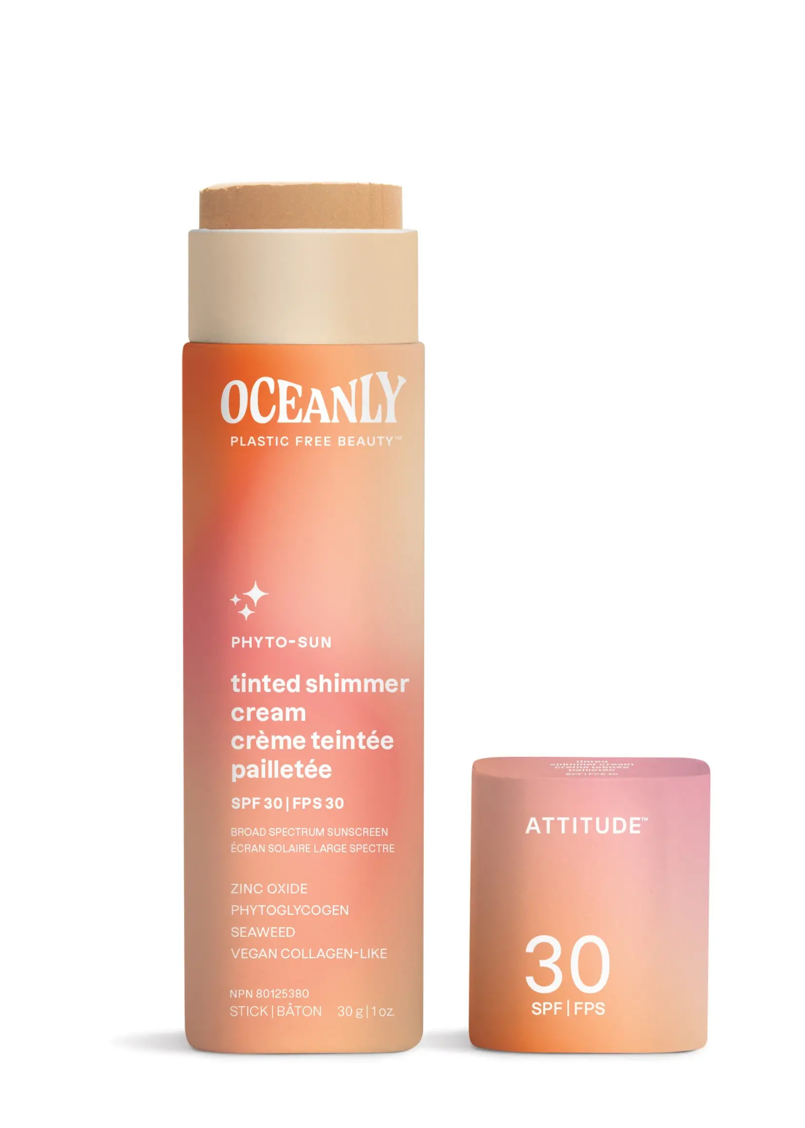 Solid Tinted Shimmer Cream SPF 30 w/ Zinc Oxide - Oceanly Phyto - Sun
