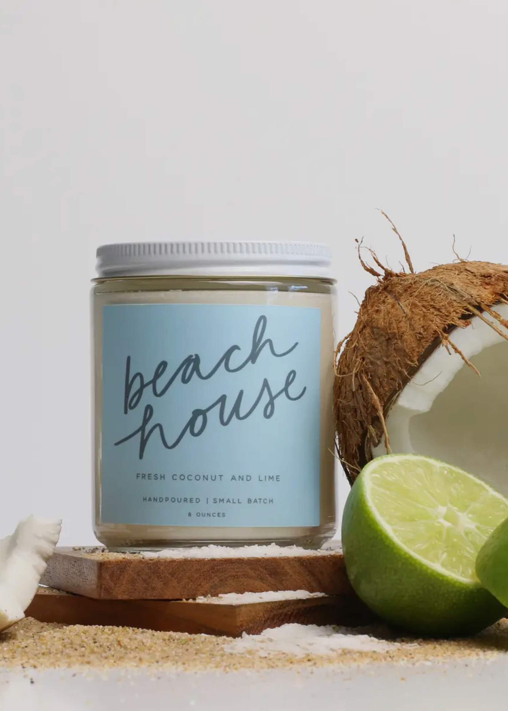 poured goods Beach House: 8 oz Soy Wax Hand-Poured Candle