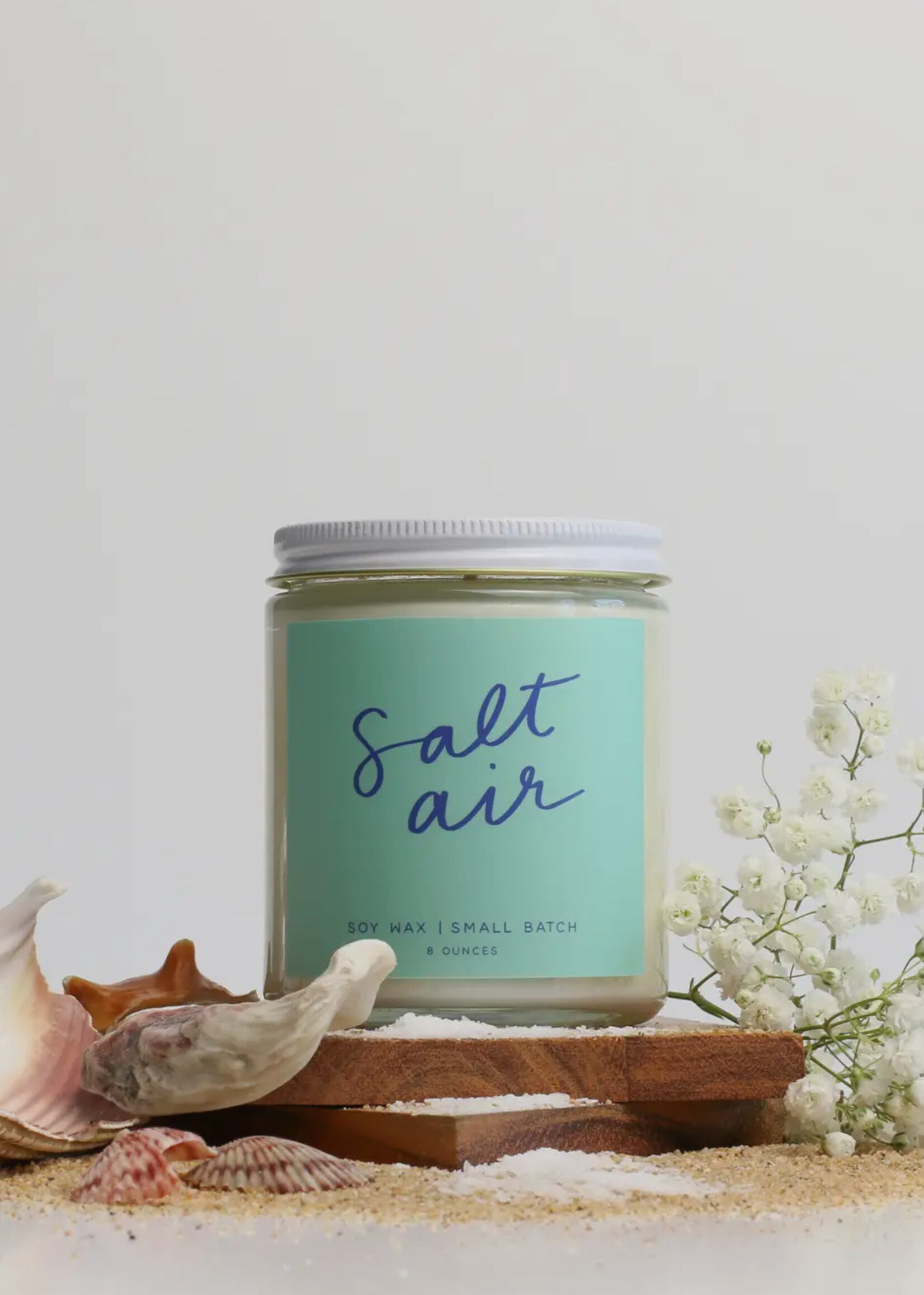 Salt Air: 8 oz Soy Wax Hand-Poured Candle