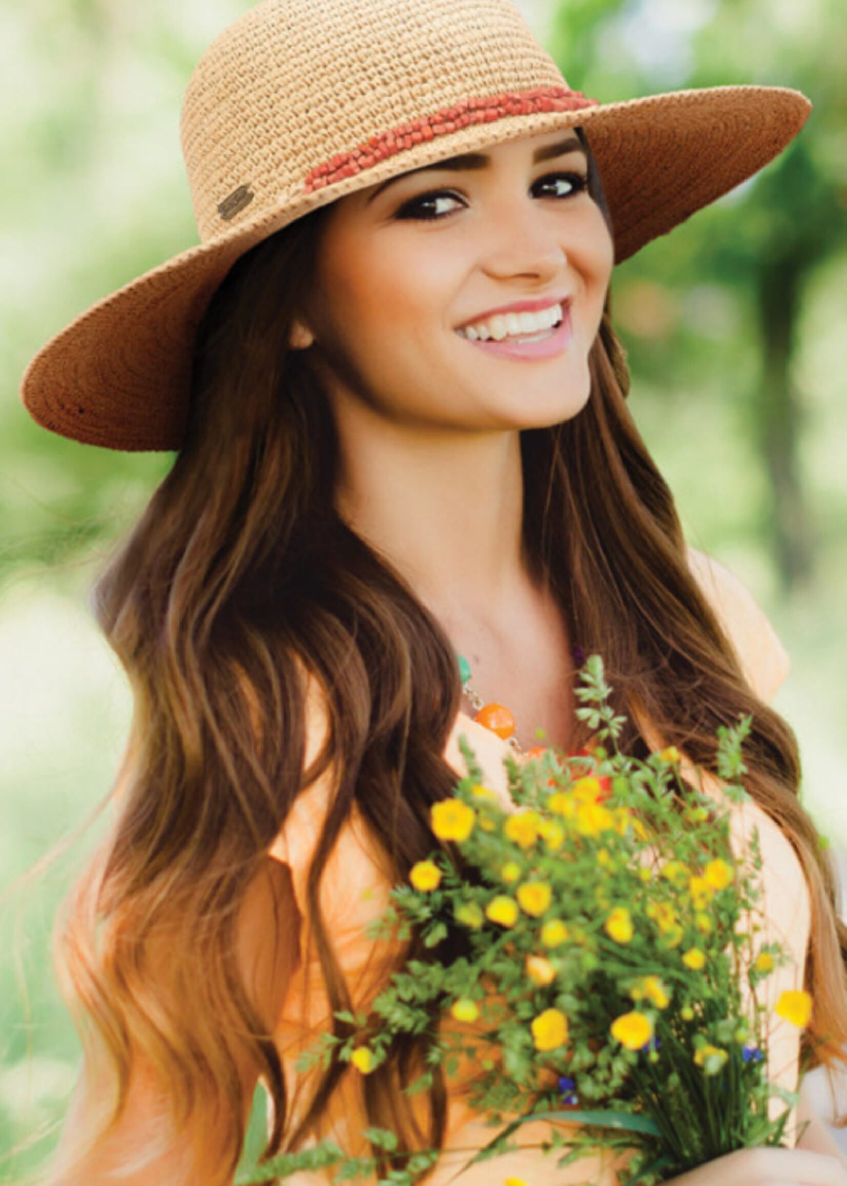 Sun N Sand Coral Beaded Hat