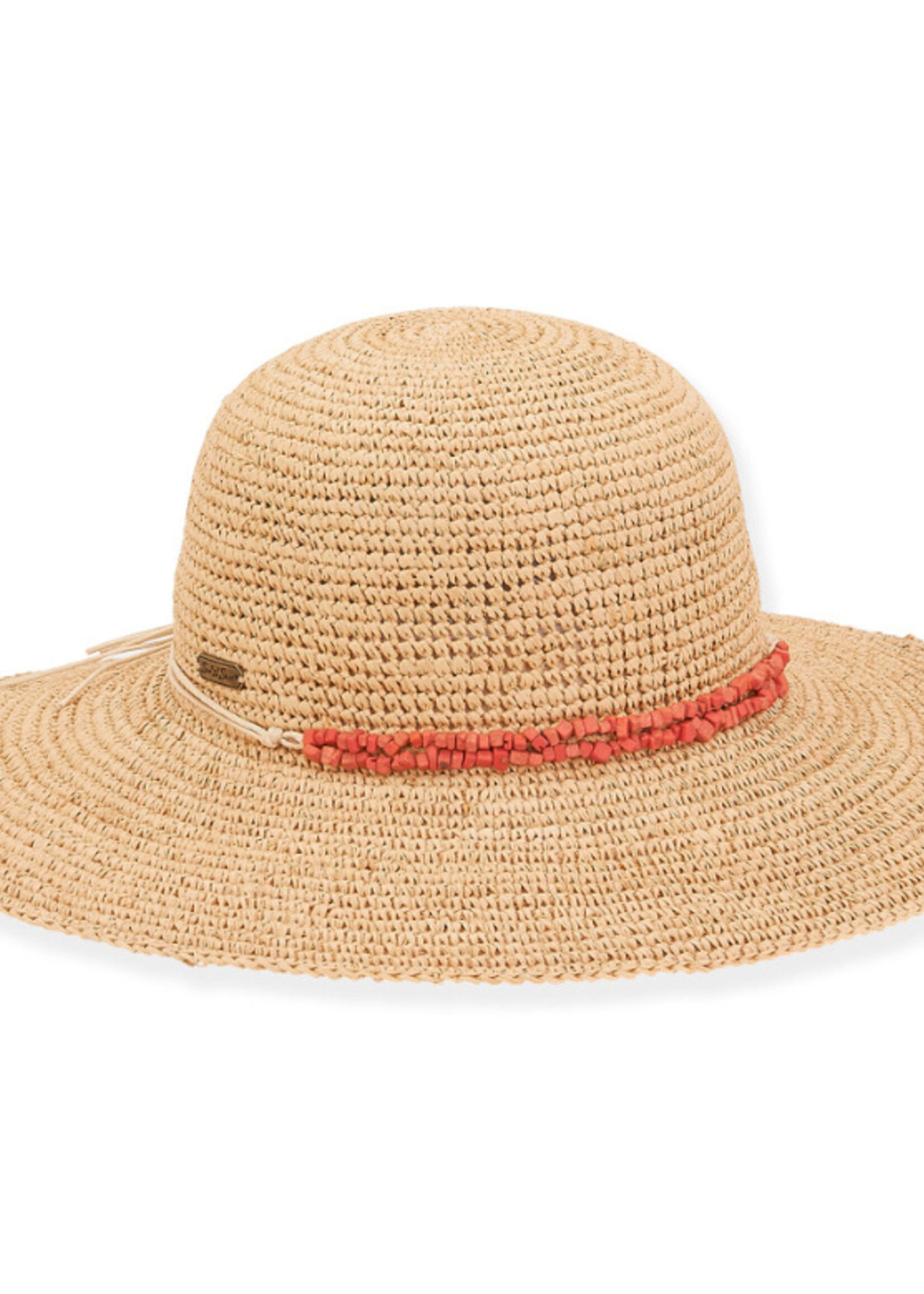 Sun N Sand Coral Beaded Hat