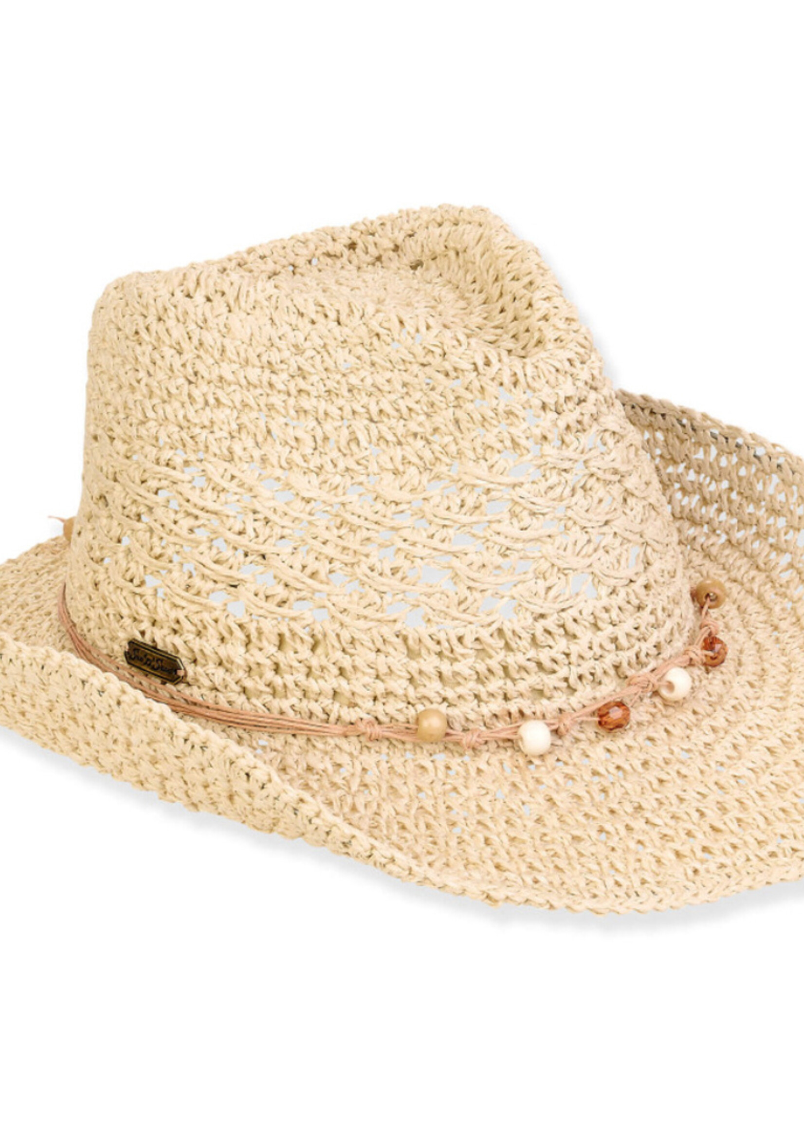 Sun N Sand Women's Beige, Paper Straw Western