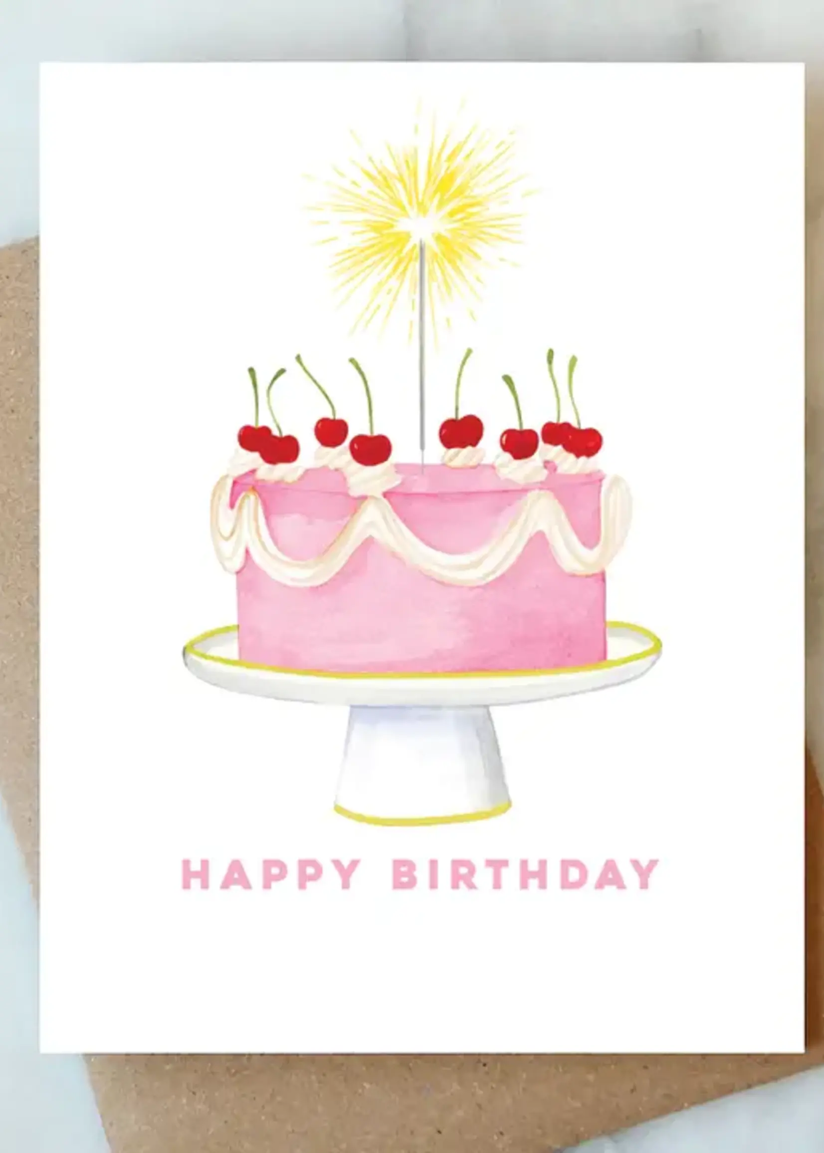 Sparkler Cake Greeting Card | Birthday Card