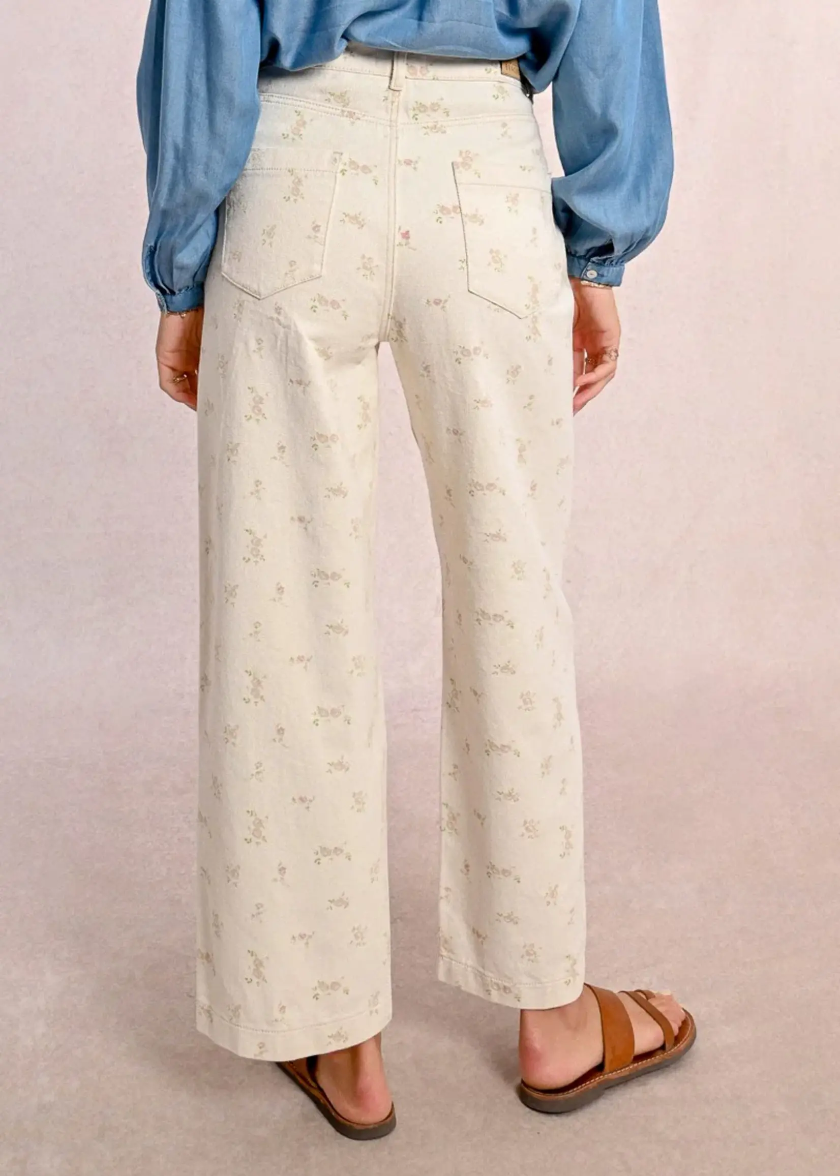 Flower Straight Pants