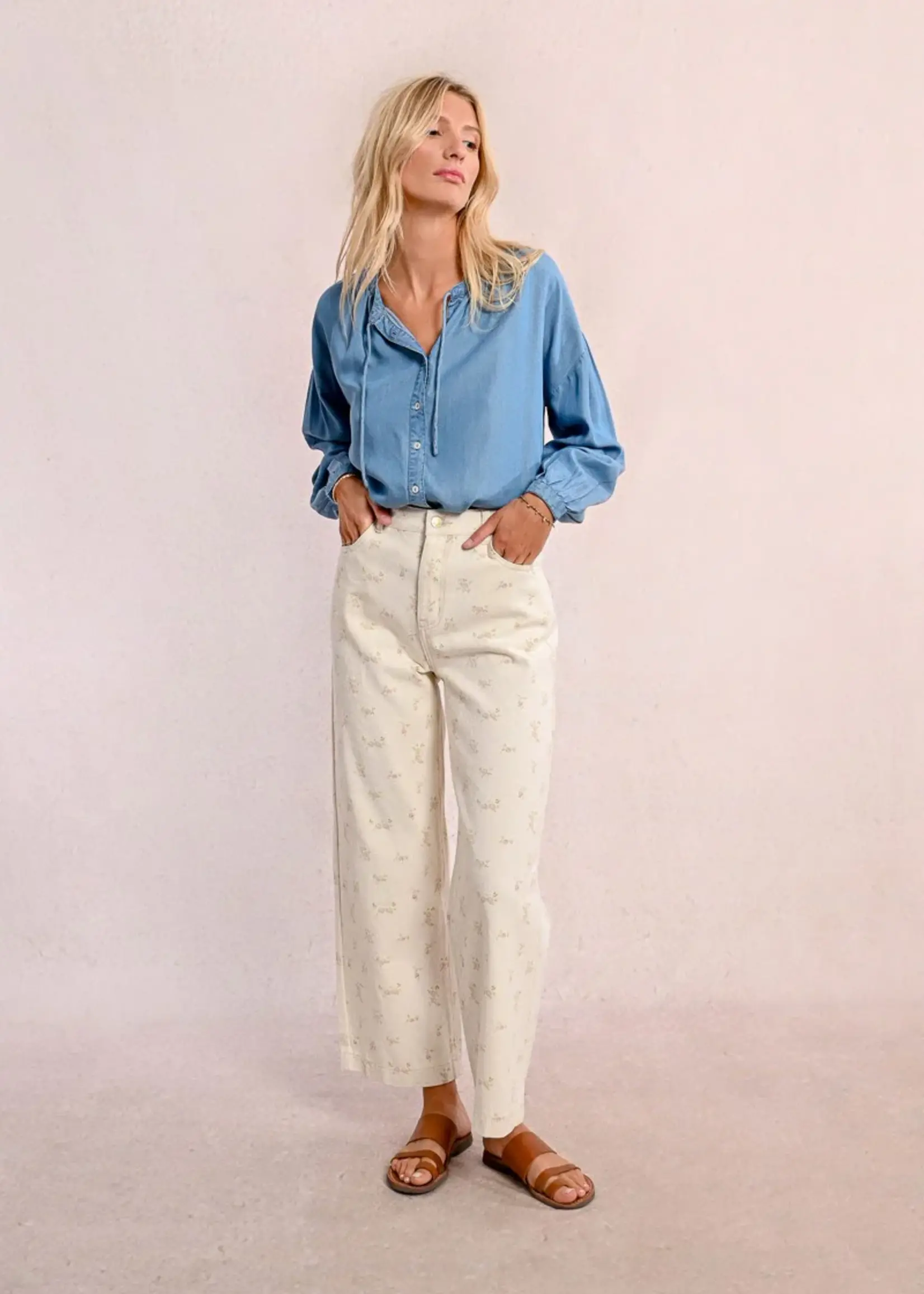 Flower Straight Pants
