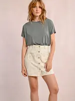 Floral Denim Skirt