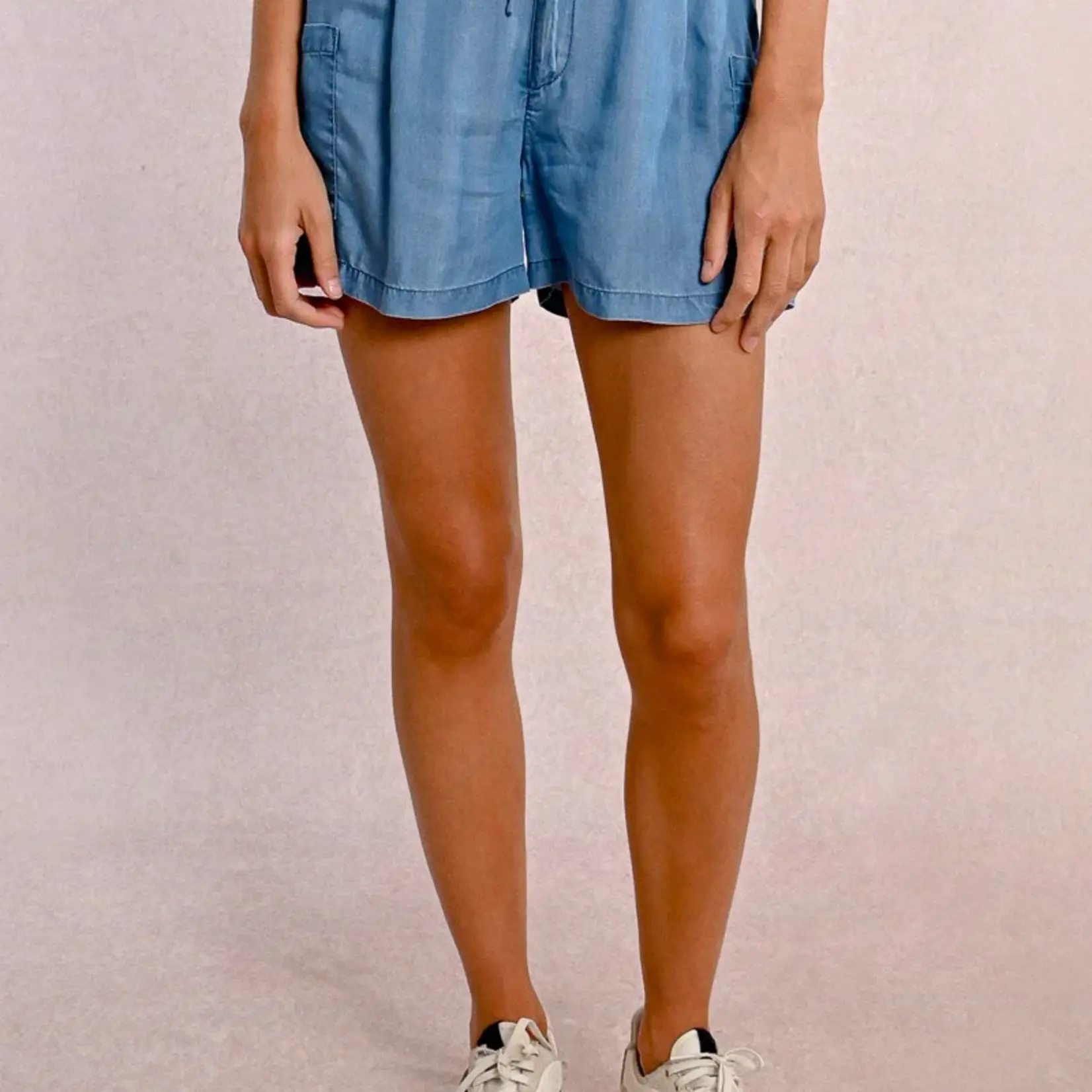High Waisted Tencel Shorts