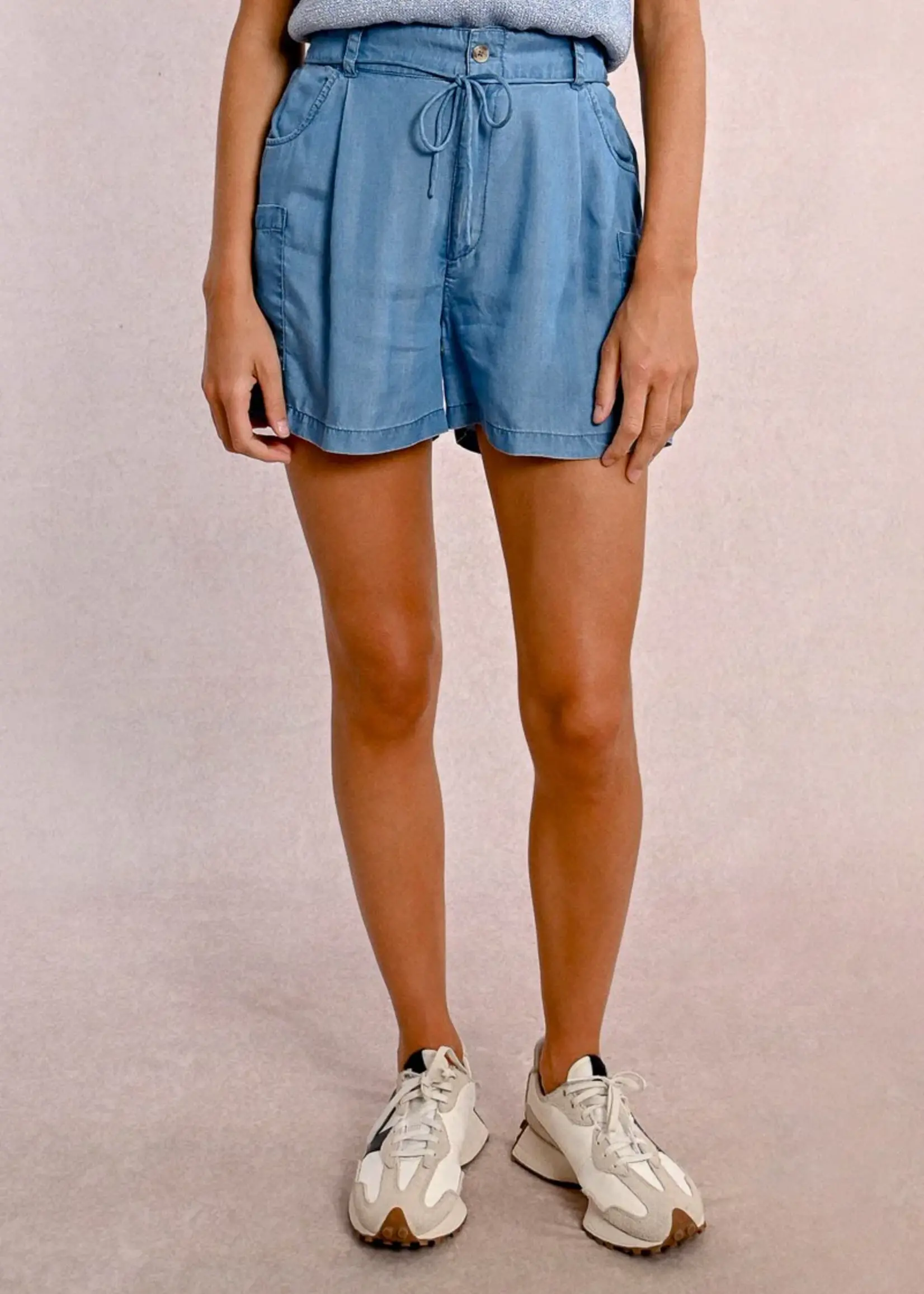 High Waisted Tencel Shorts