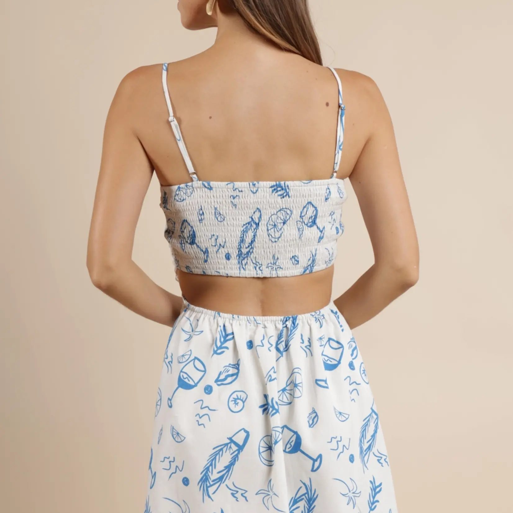 Citrus Splash Cutout Dress