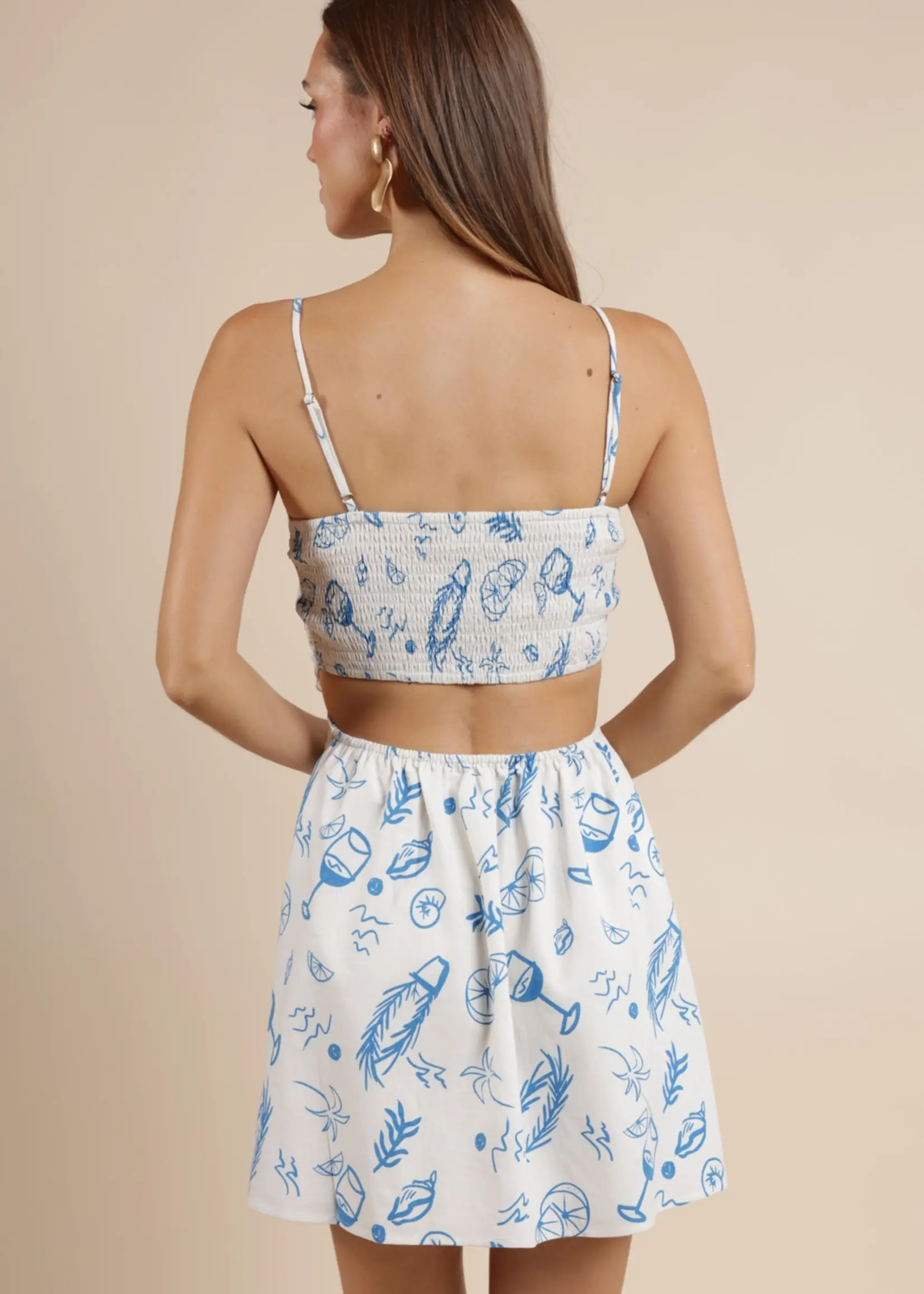 Citrus Splash Cutout Dress