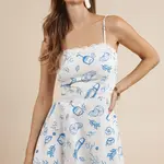 Citrus Splash Cutout Dress