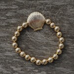 SCALLOP SHELL BEAD BRACELET