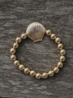 SCALLOP SHELL BEAD BRACELET