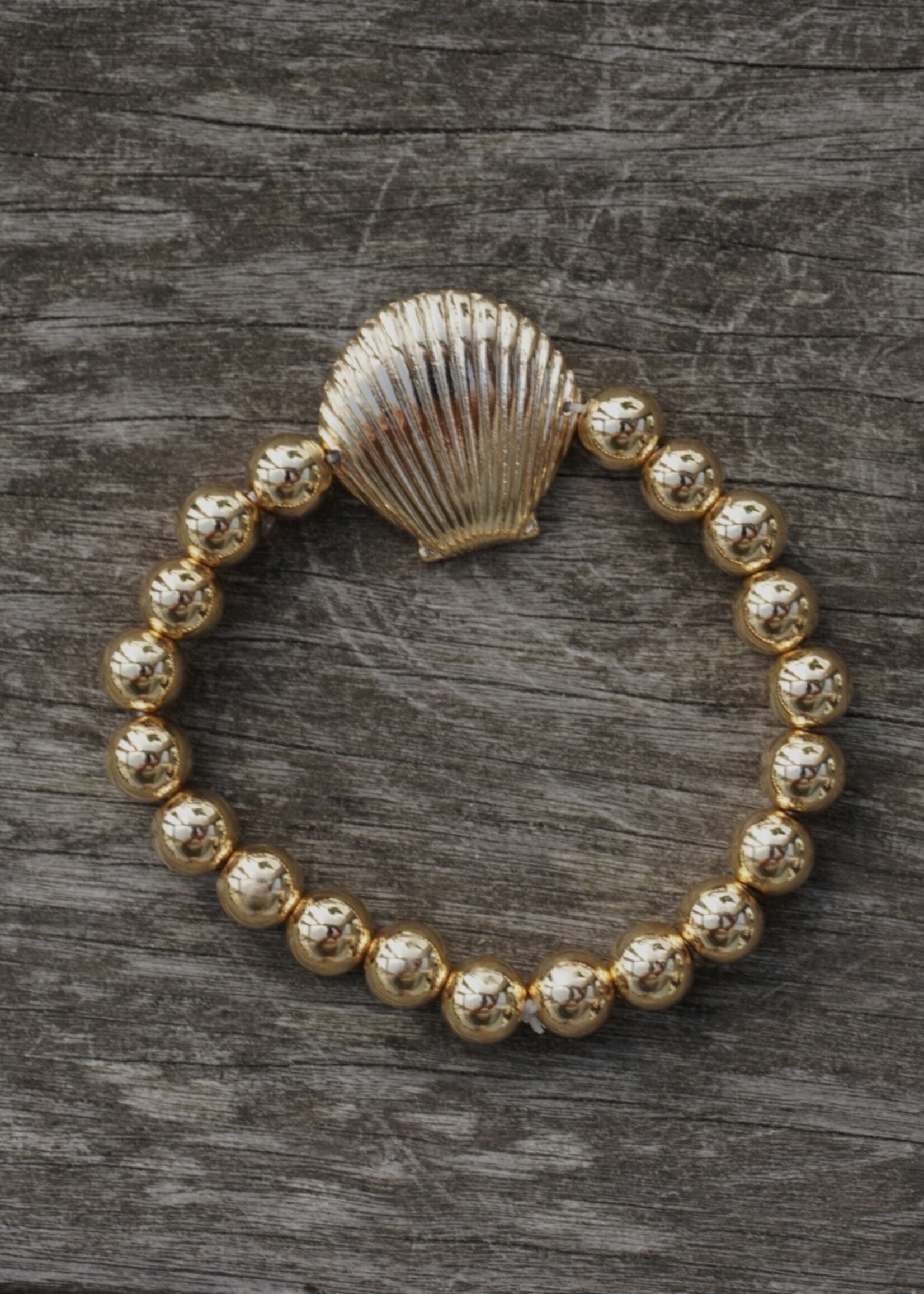 SCALLOP SHELL BEAD BRACELET