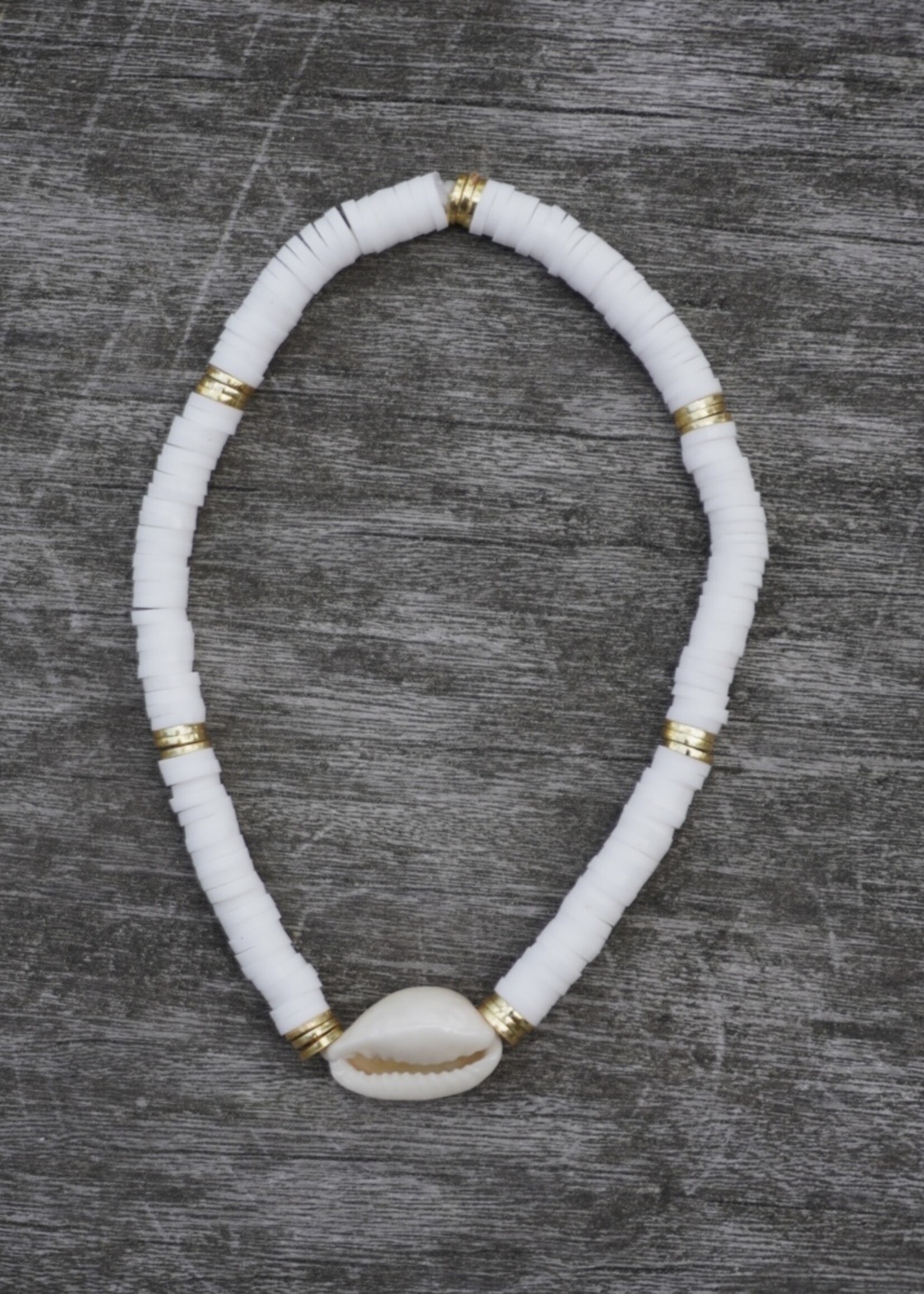 Mini  Cowrie Heishi Bracelet