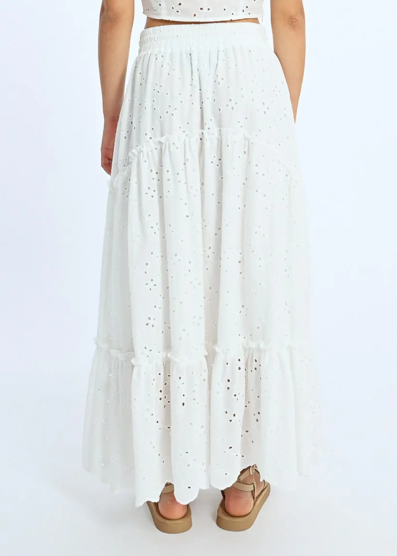 Long Skirt w English Embroidery