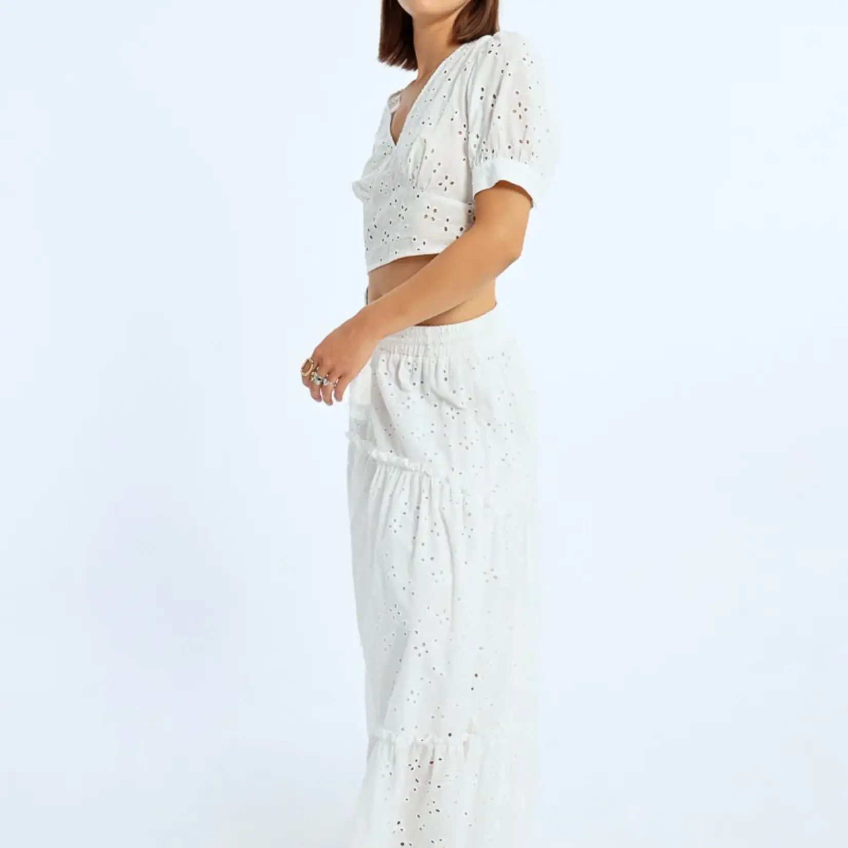 Long Skirt w English Embroidery