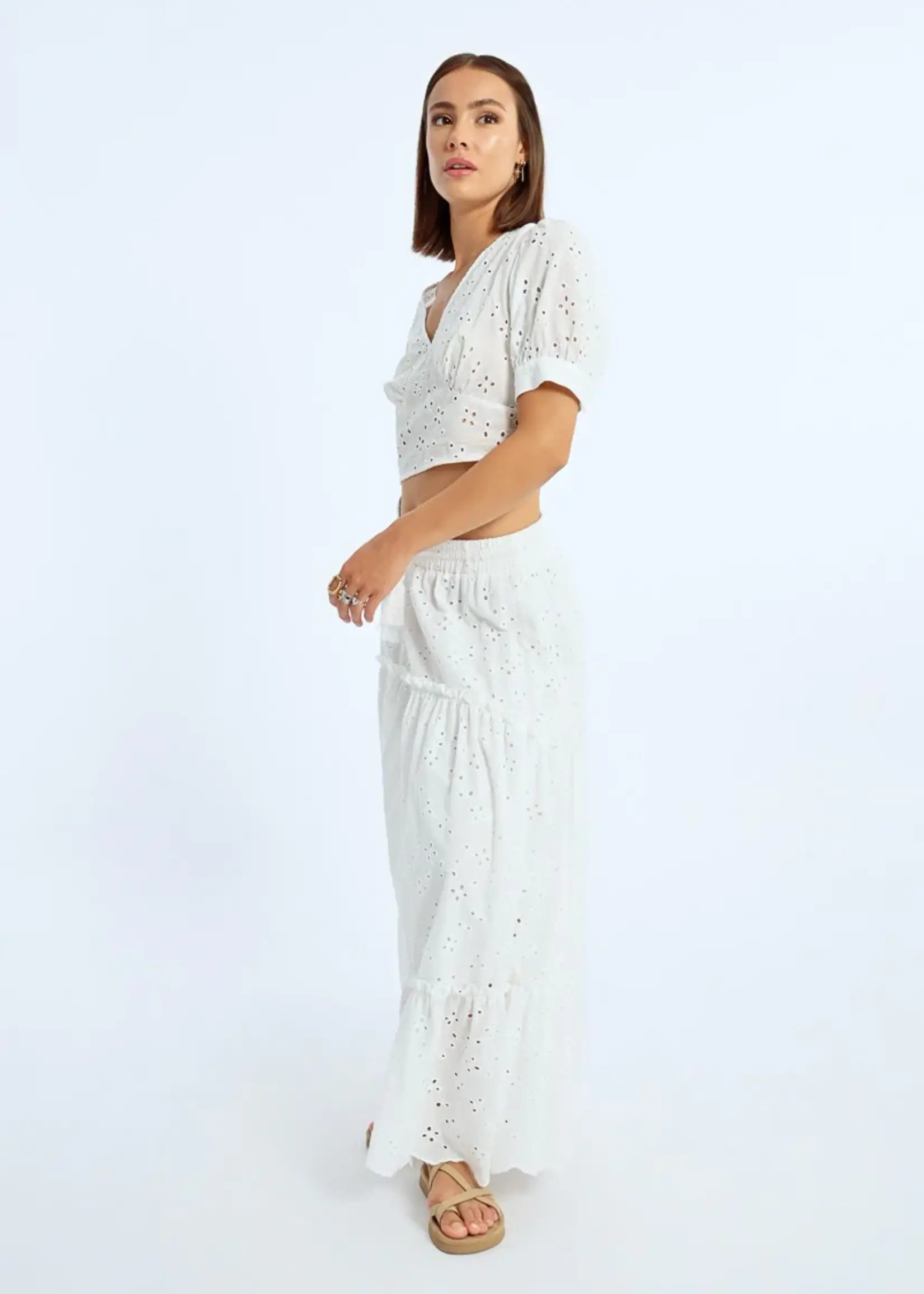 Long Skirt w English Embroidery
