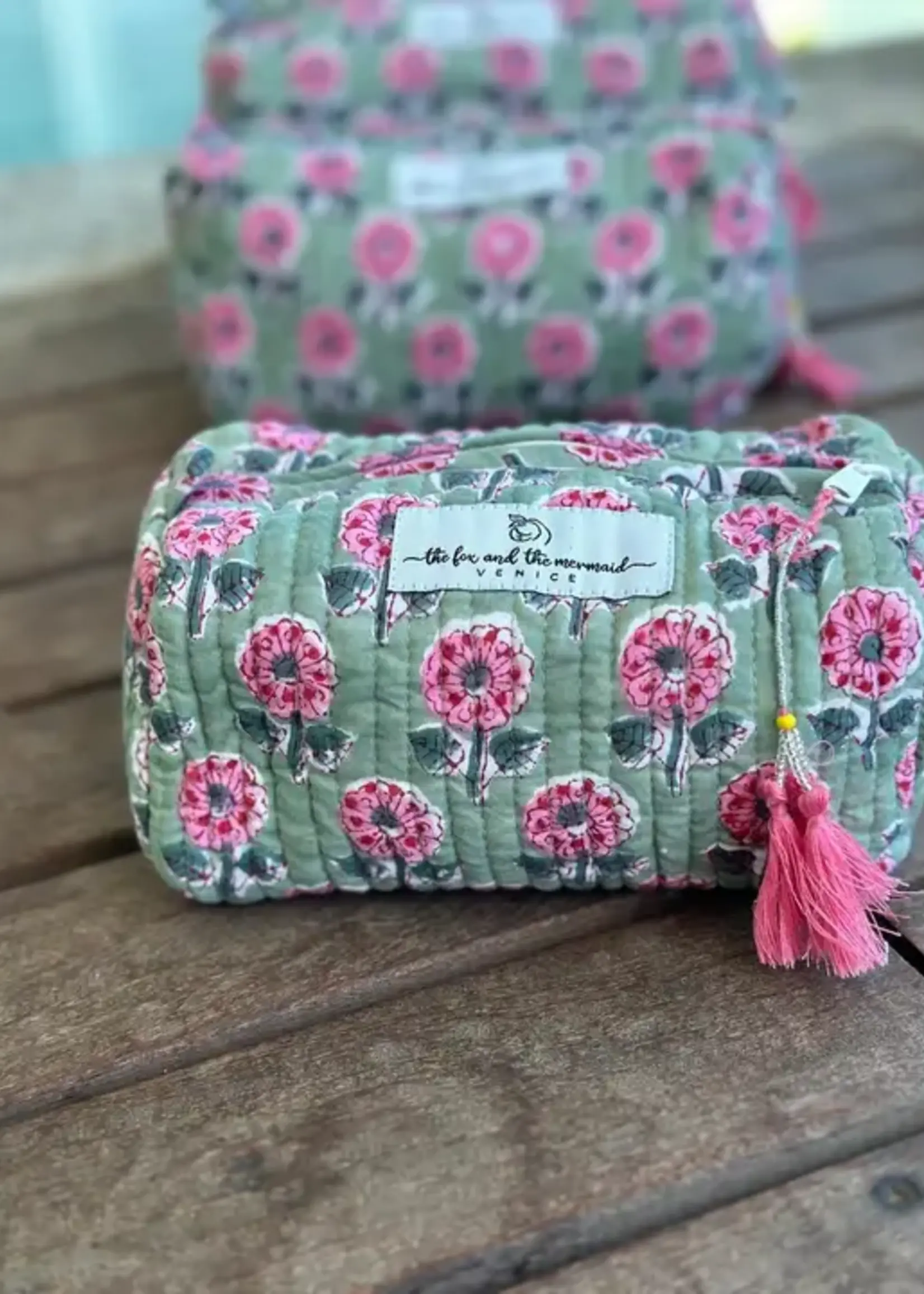 Block Print Toiletry/Cosmetic Bags