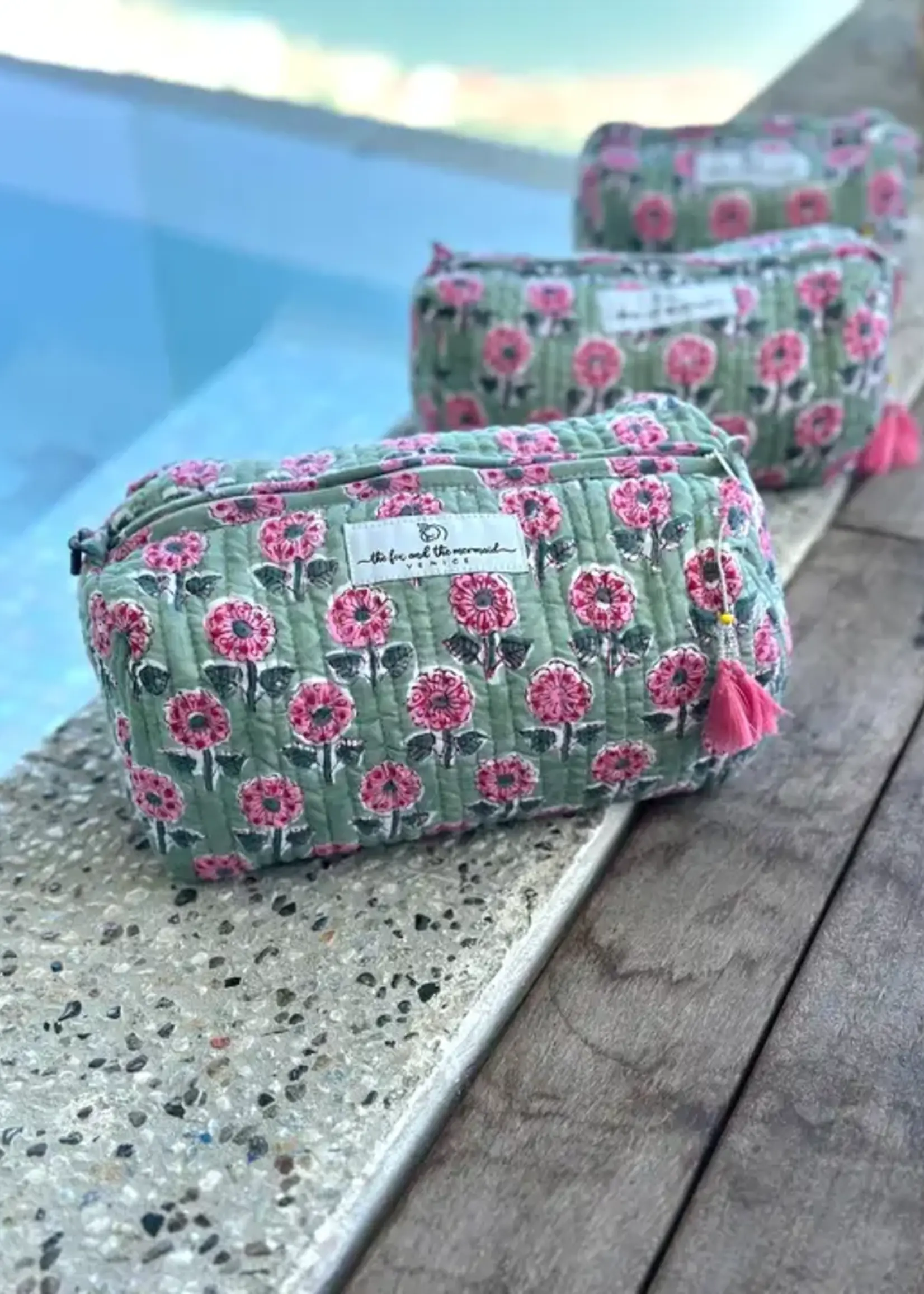 Block Print Toiletry/Cosmetic Bags