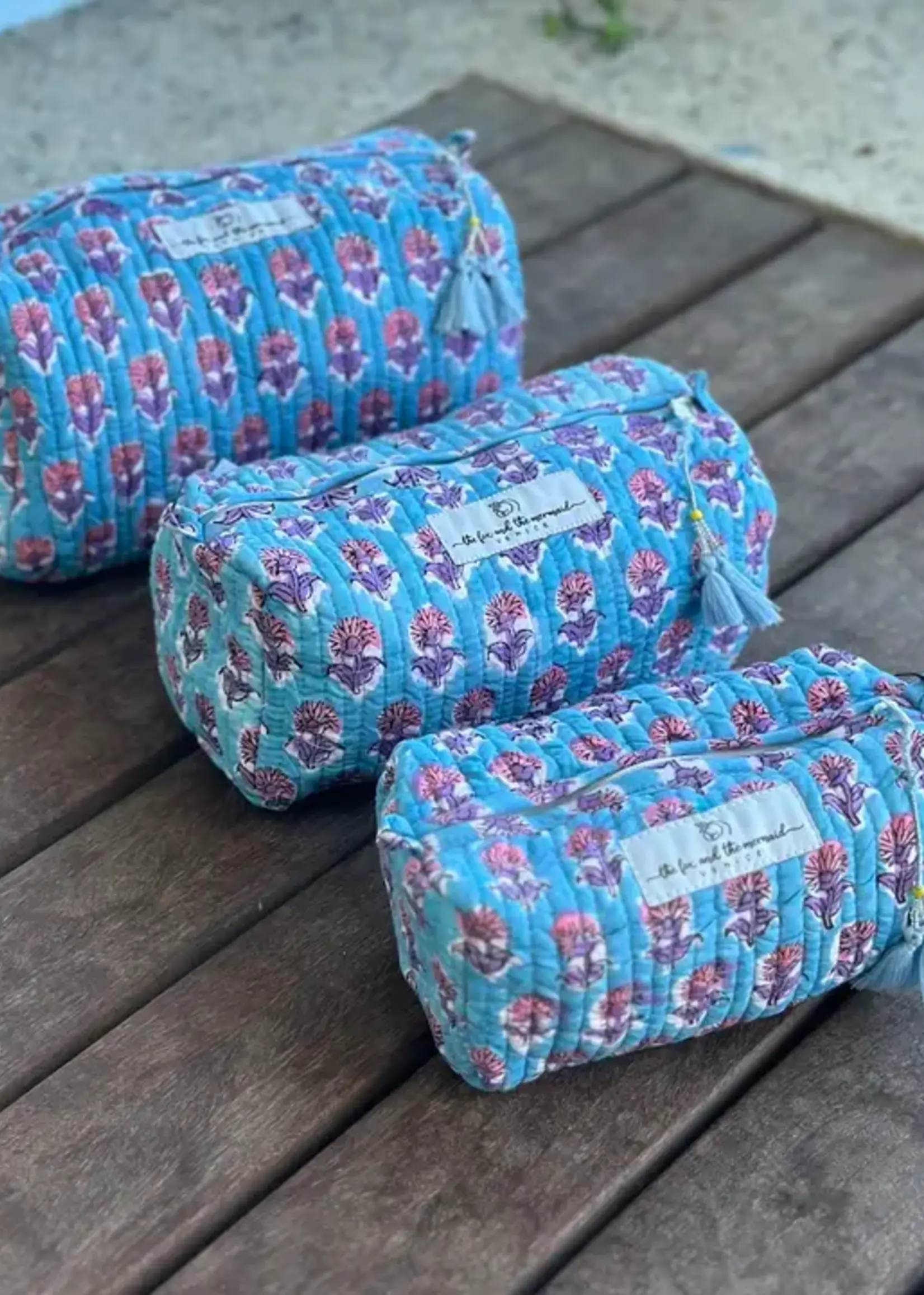 Block Print Toiletry/Cosmetic Bags