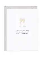 Champagne Toast — Classic Wedding Congrats Card