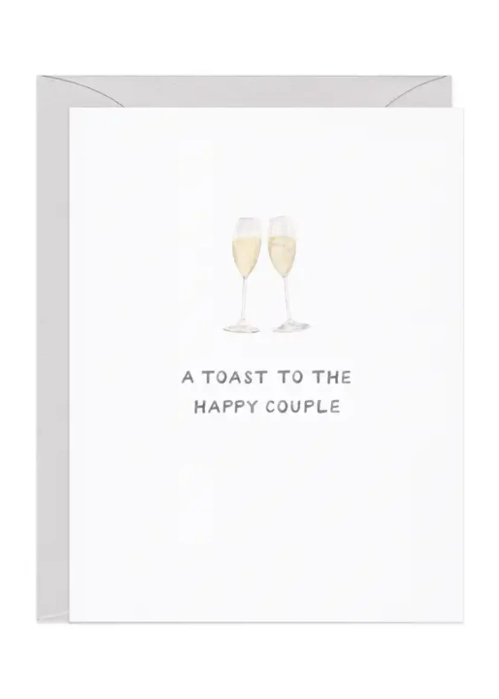 Champagne Toast — Classic Wedding Congrats Card