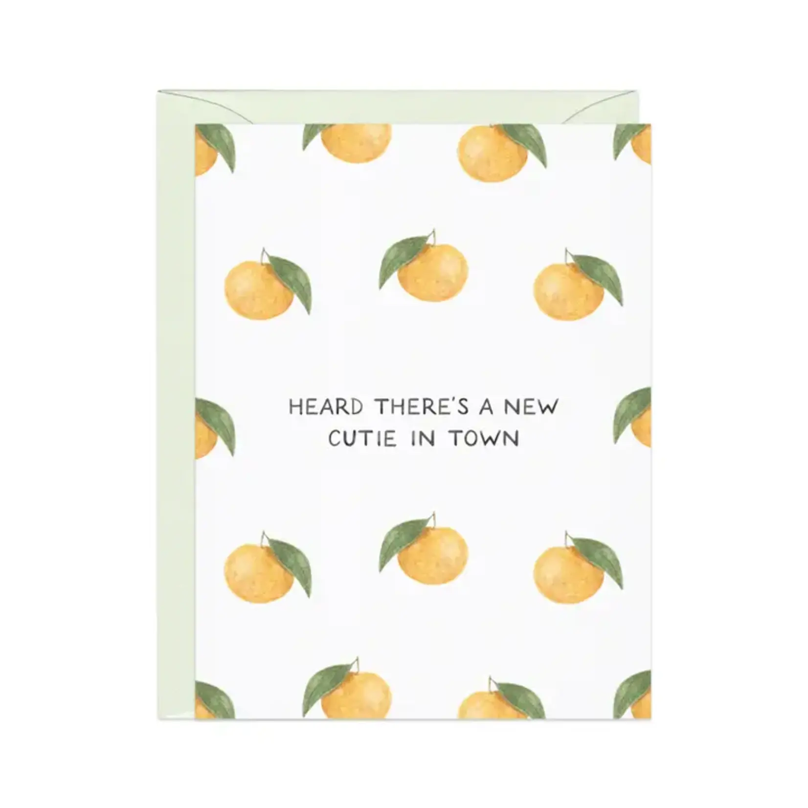 New Cutie in Town —Food Pun New Baby Card