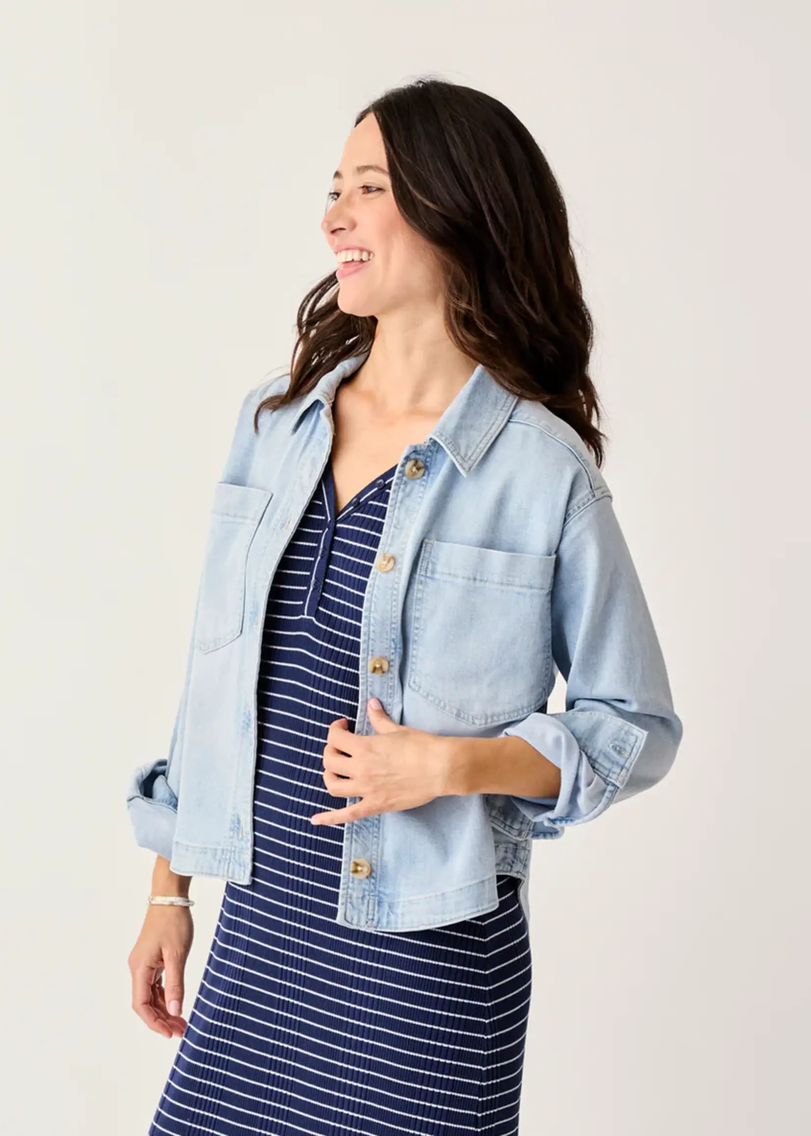 Carve Designs Flora Denim Shacket