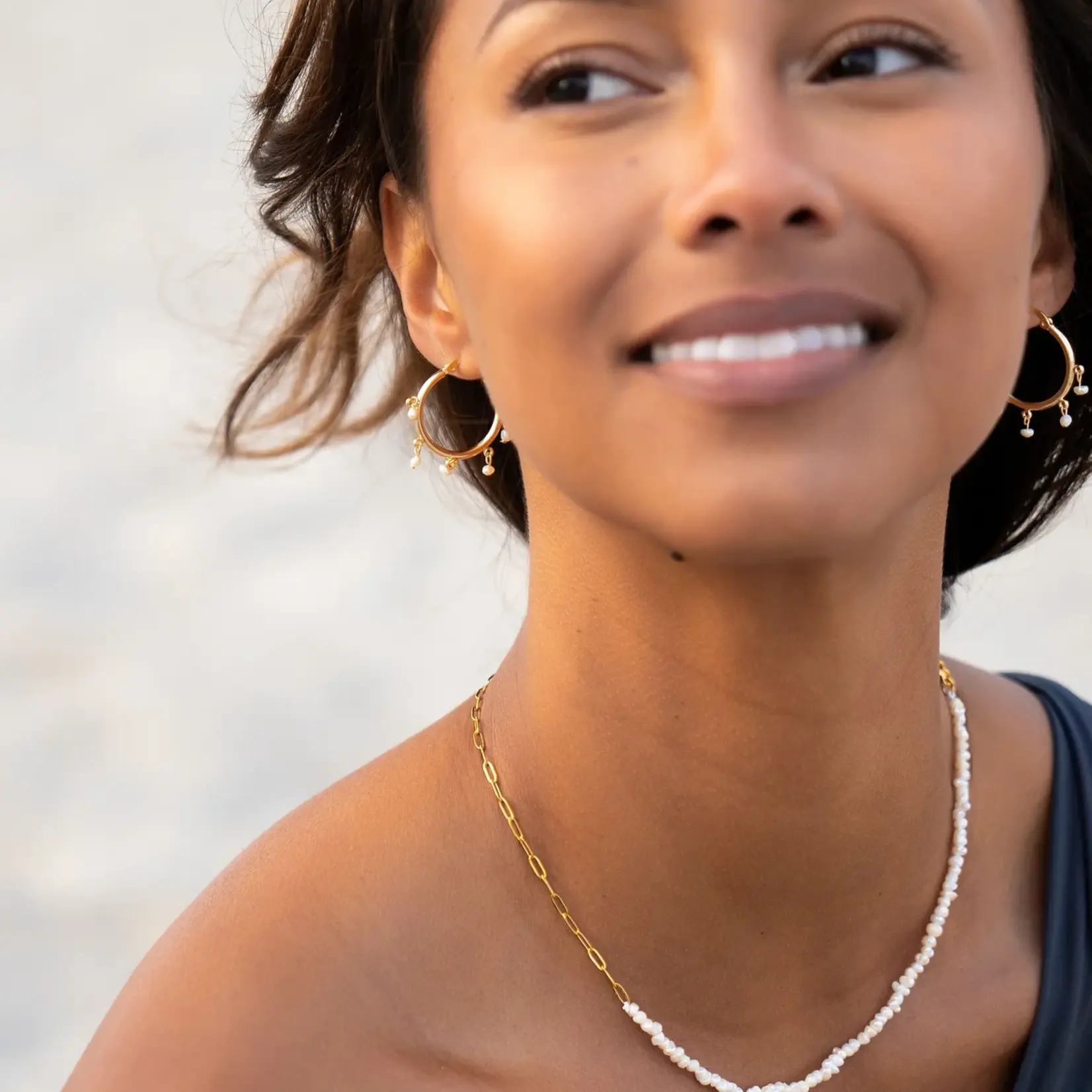 Salty Cali Malibu Mini Hoops - Salty Shells