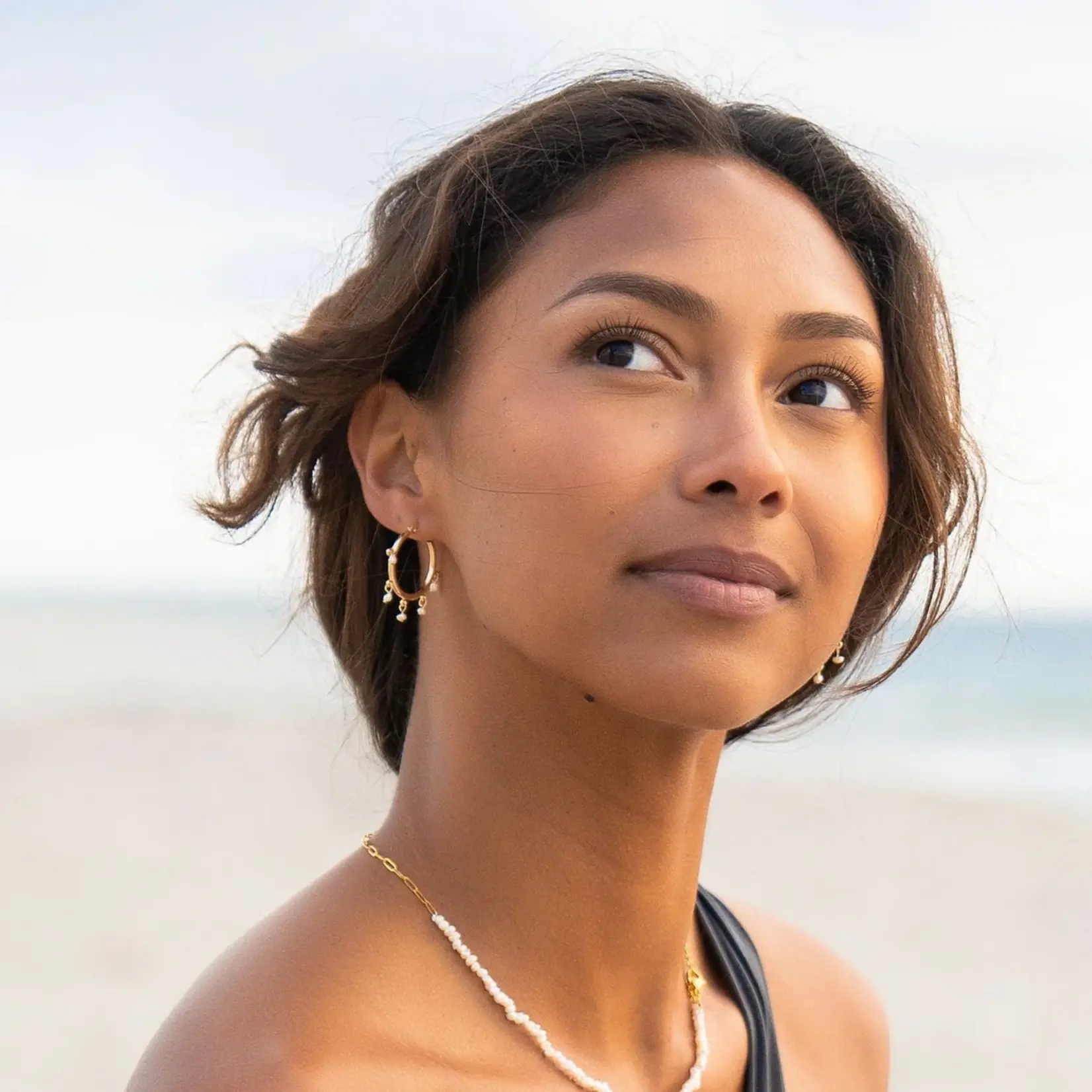 Salty Cali Malibu Mini Hoops - Salty Shells