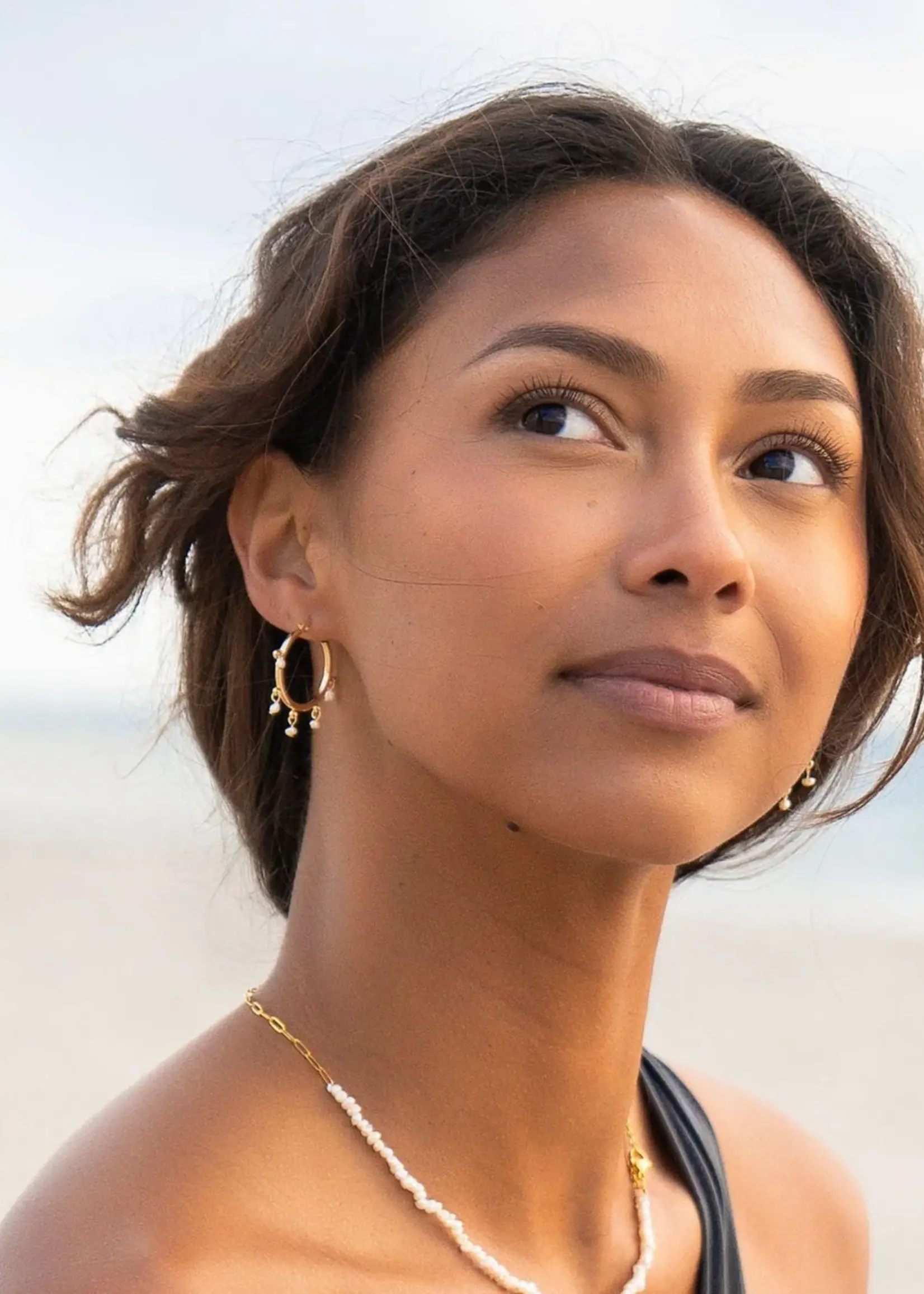 Salty Cali Malibu Mini Hoops - Salty Shells