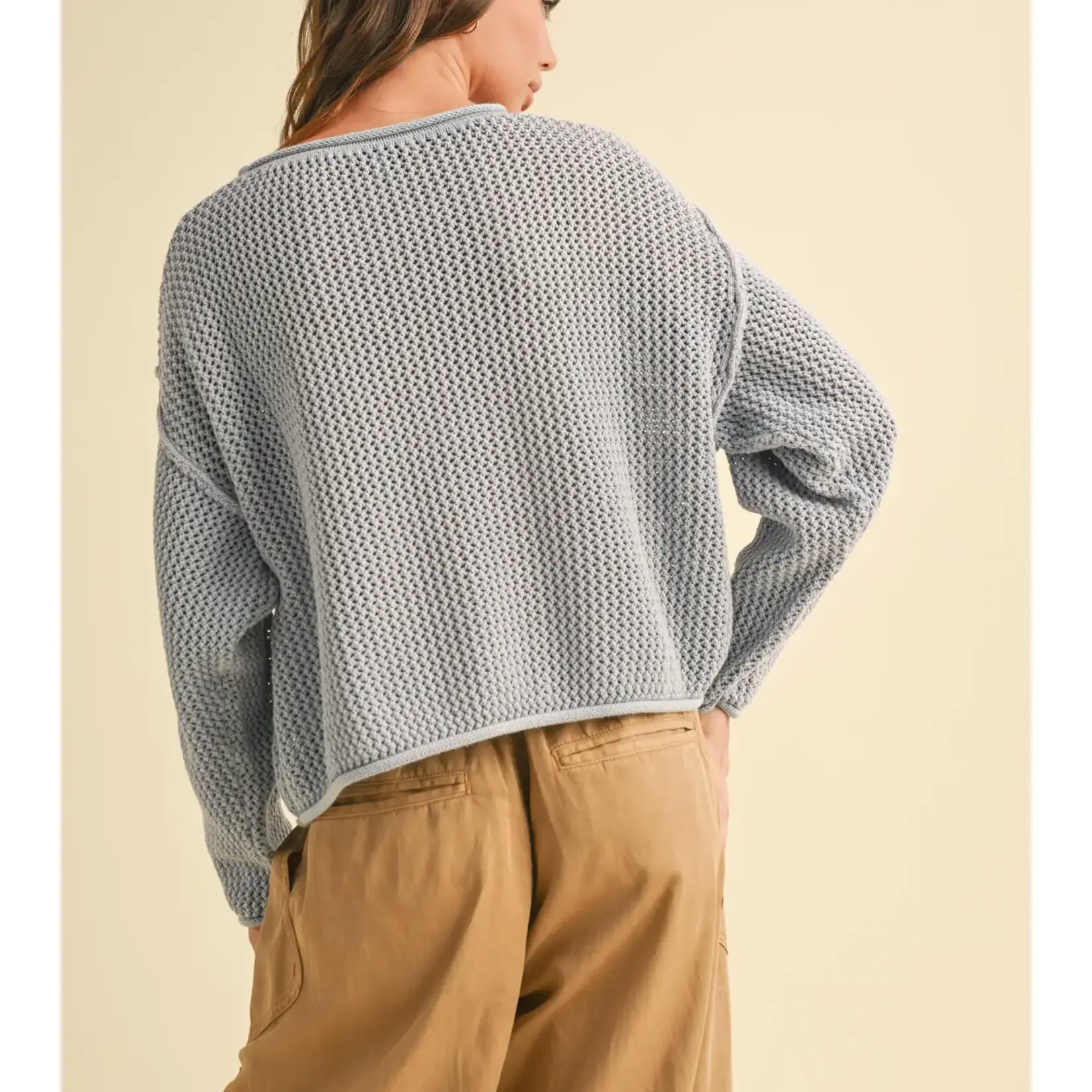 Flag Knitted Sweater Top