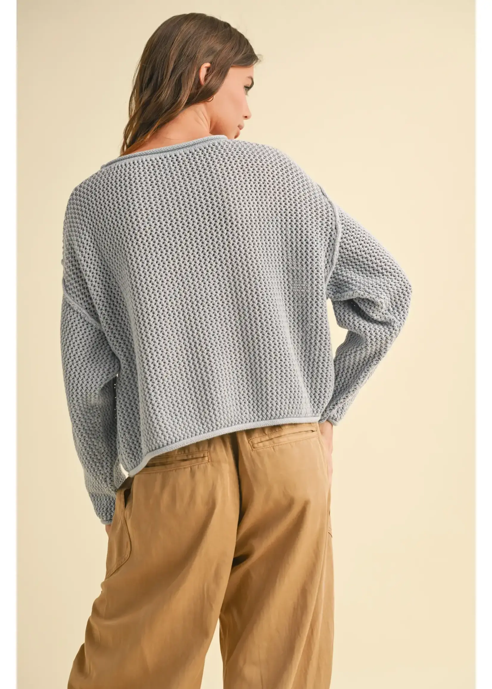 Flag Knitted Sweater Top