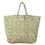 Bonheur du Jour Large bag with Indian flower print, Bohemian chamomile