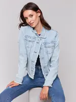 Charlie B Fringe Denim Jacket