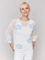 Charlie B Crochet Jacquard Sweater