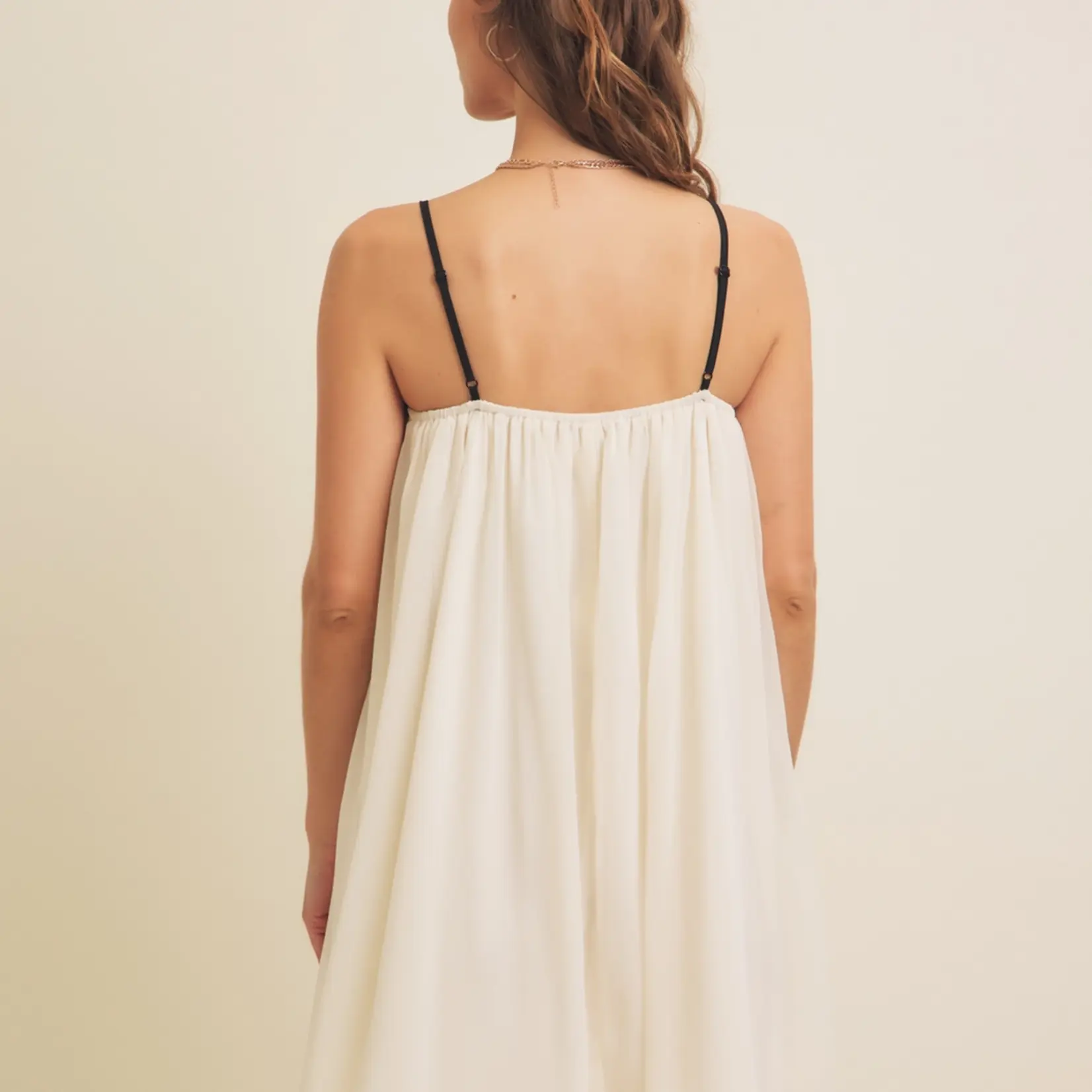 Embroidery Cami Mini Dress