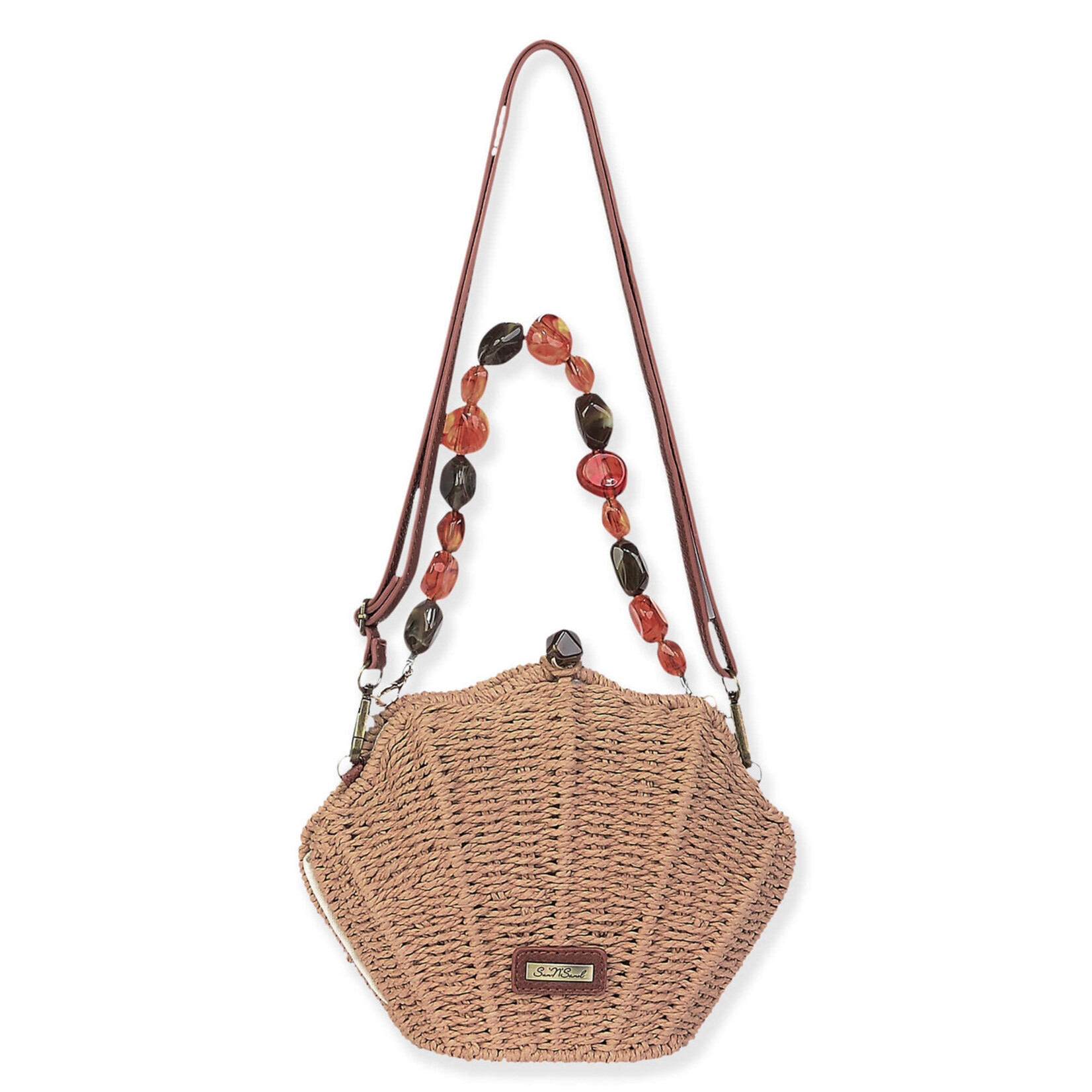 Sun N Sand Paper Straw Shell Crossbody