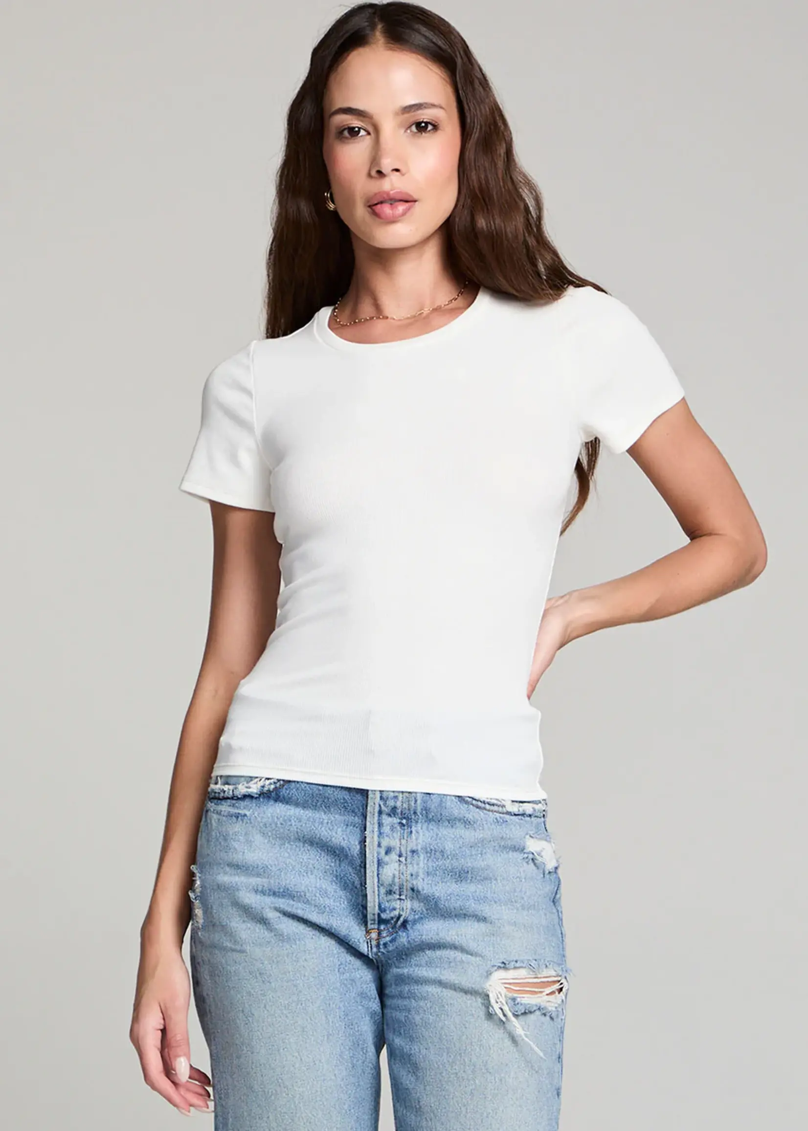 Saltwater Luxe Crew Neck Short Sleeve Slim Tee