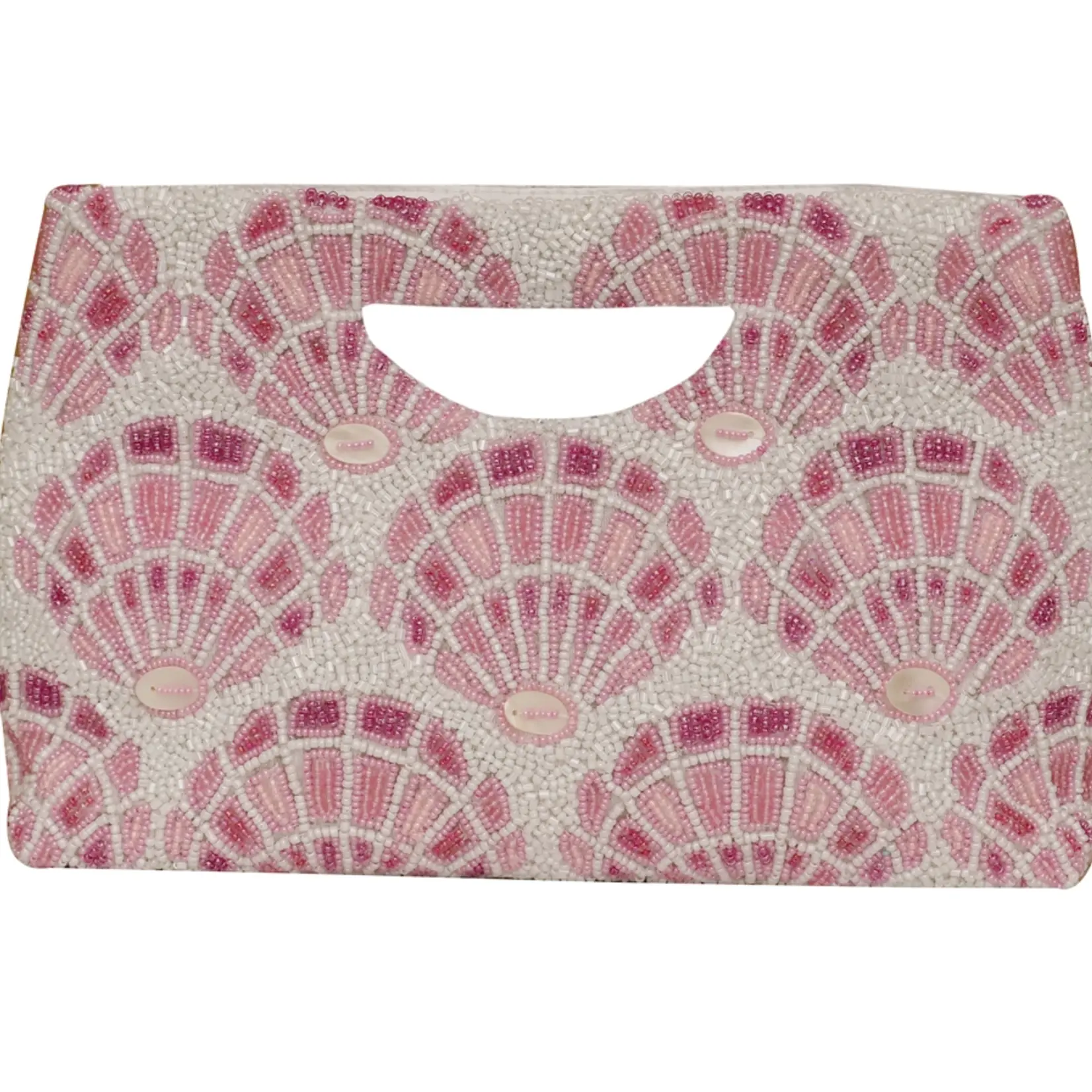 Tiana Shell cut out clutch |  Pinks/white COH 1807