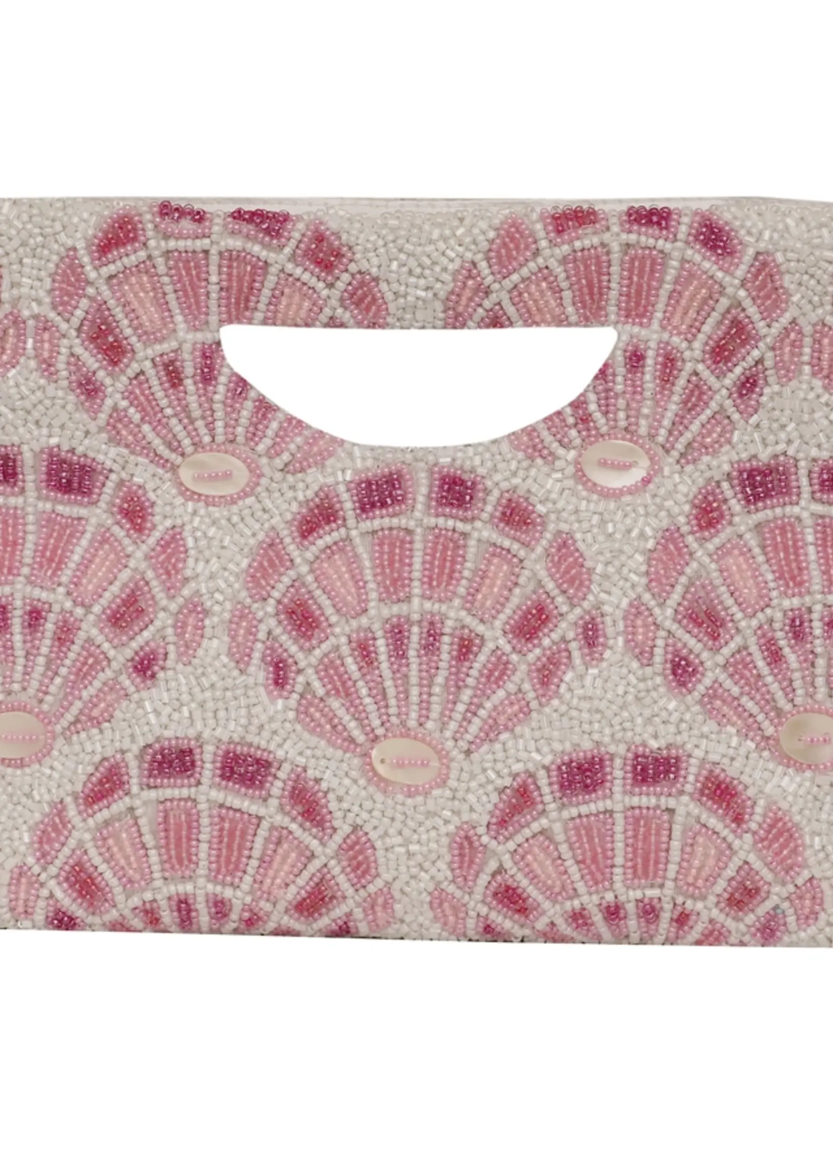 Tiana Shell cut out clutch |  Pinks/white COH 1807