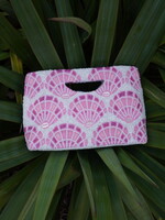 Tiana Shell cut out clutch |  Pinks/white COH 1807