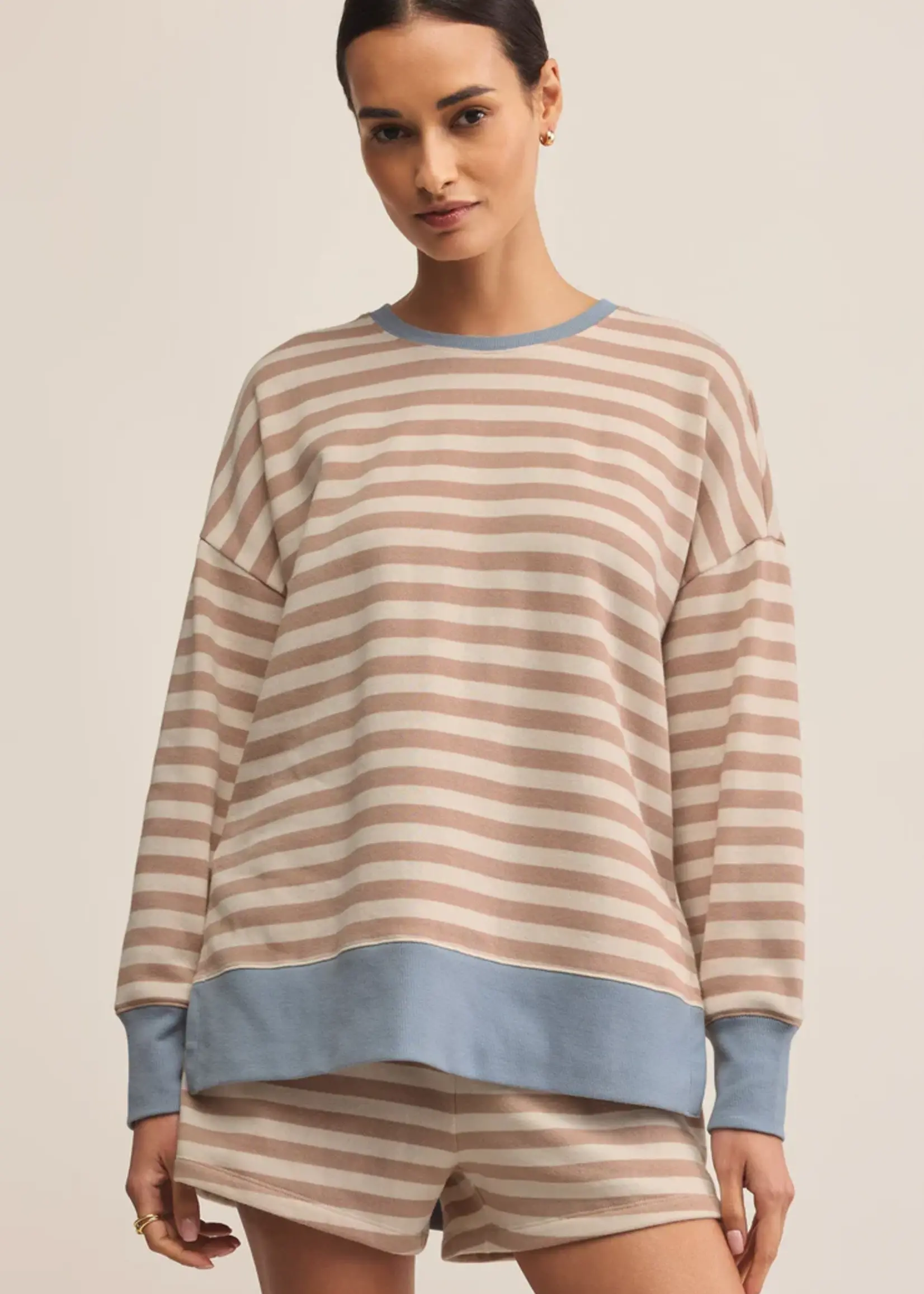 Z Supply Layer Up Stripe Sweatshirt
