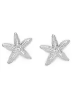Salty Cali Sea Star Stud Earrings - Silver