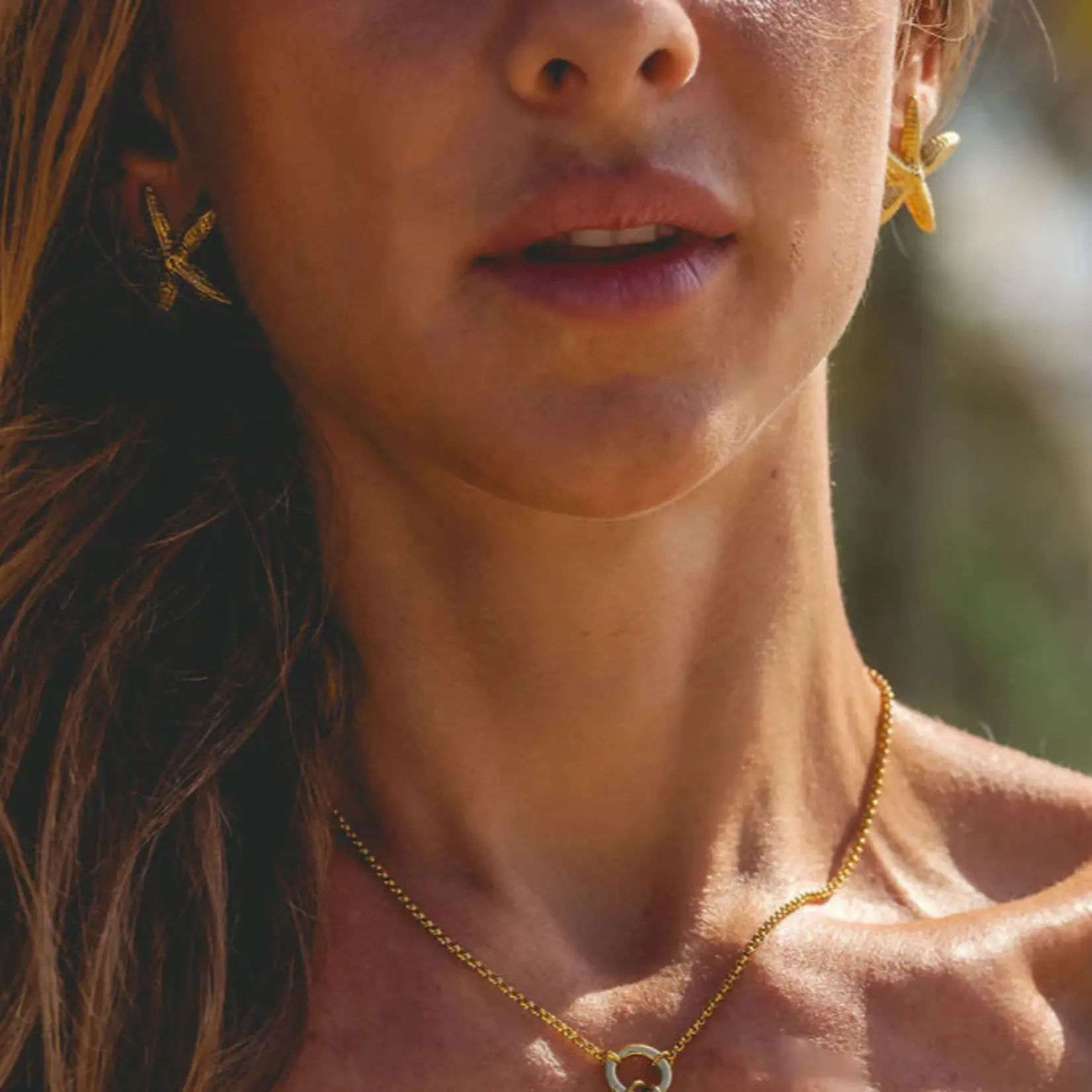 Salty Cali Sea Star Stud Earrings - Gold