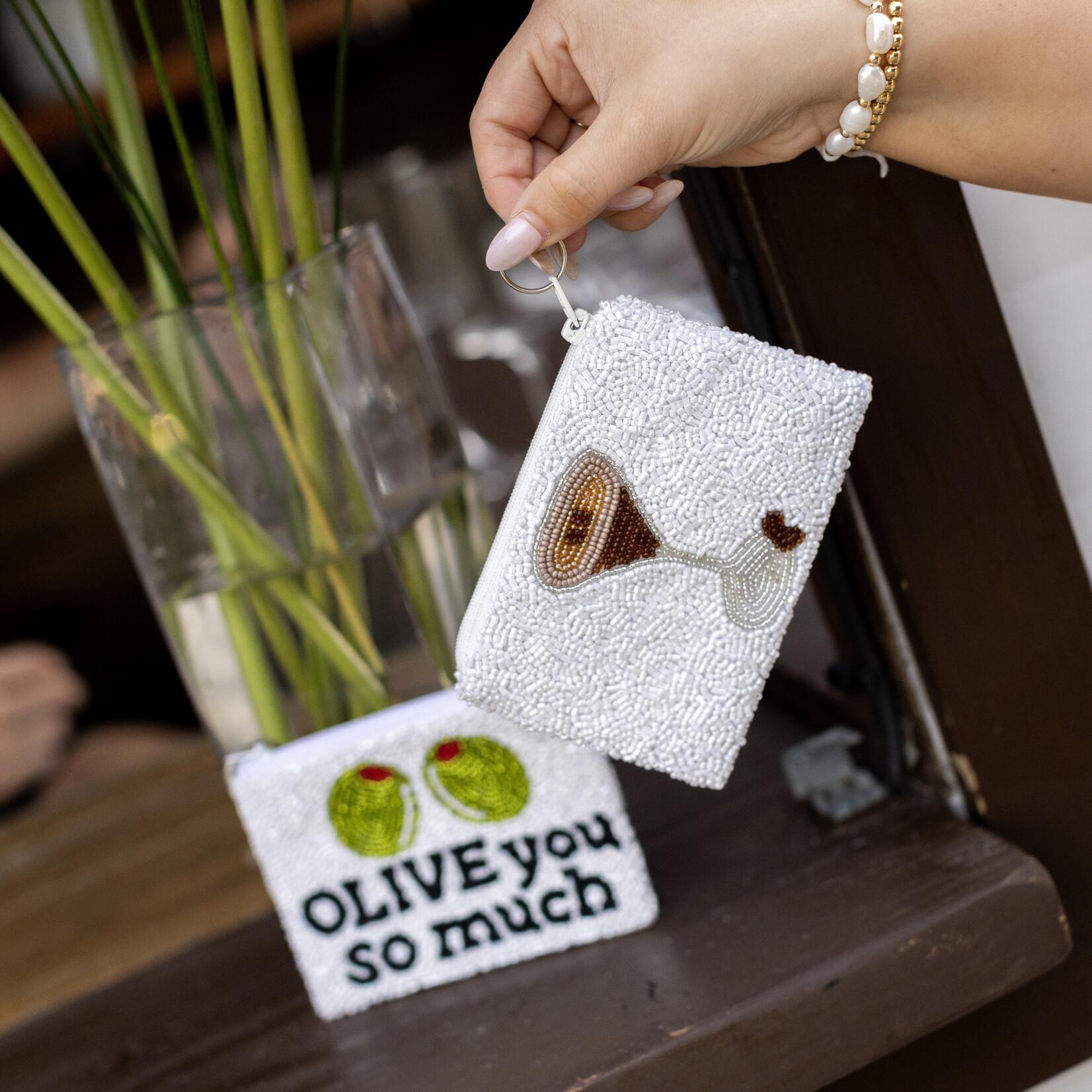 Tiana Coin Purse Olives