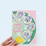 The World Is Your Oyster Beach Coastal Greeting Card