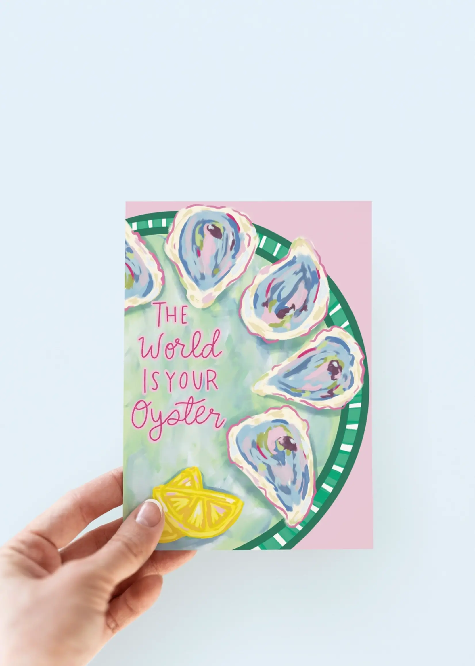 The World Is Your Oyster Beach Coastal Greeting Card